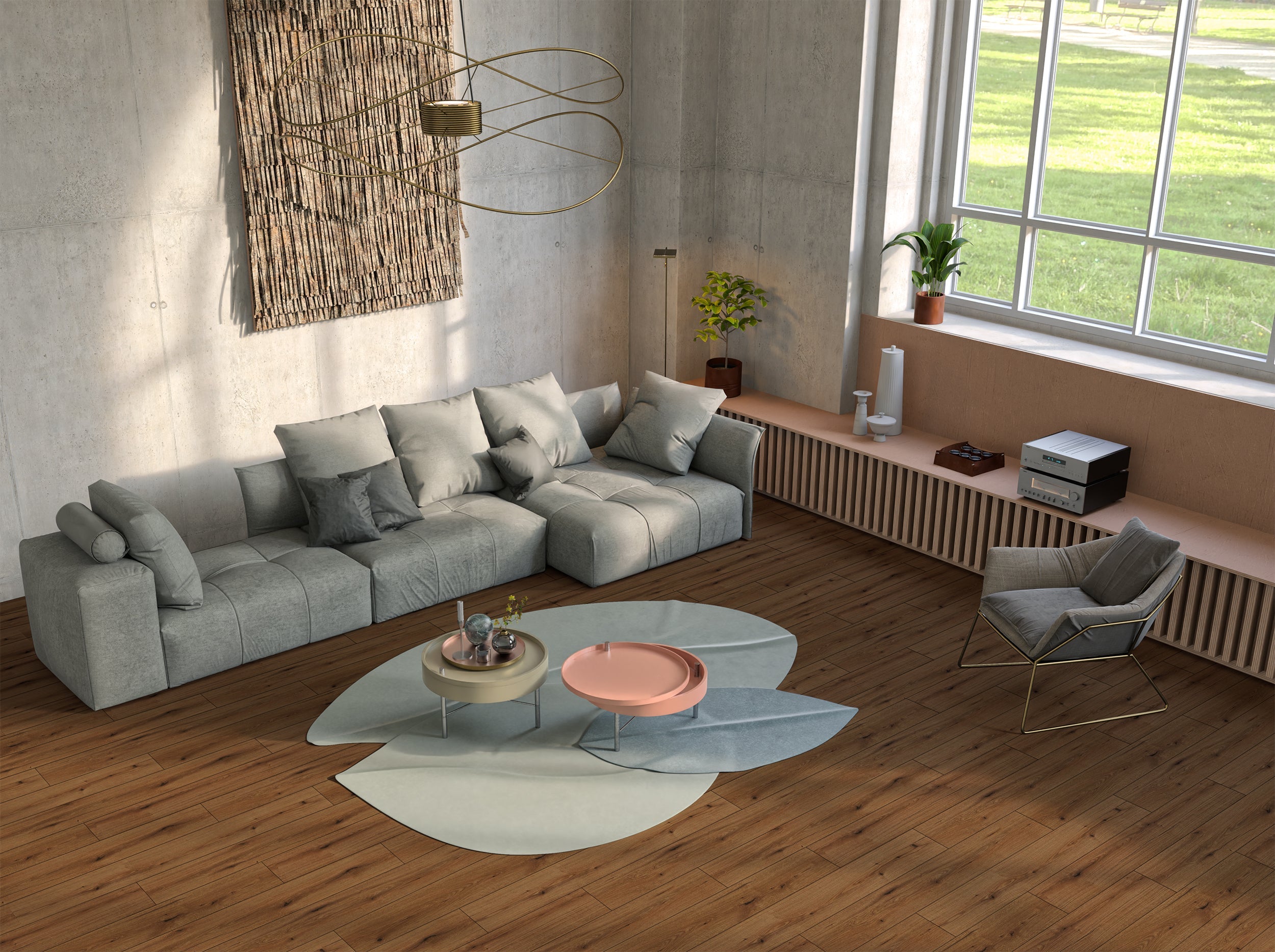 Klick-Laminat HDF Smart Eiche Busto Landhausdiele leichte Prägung