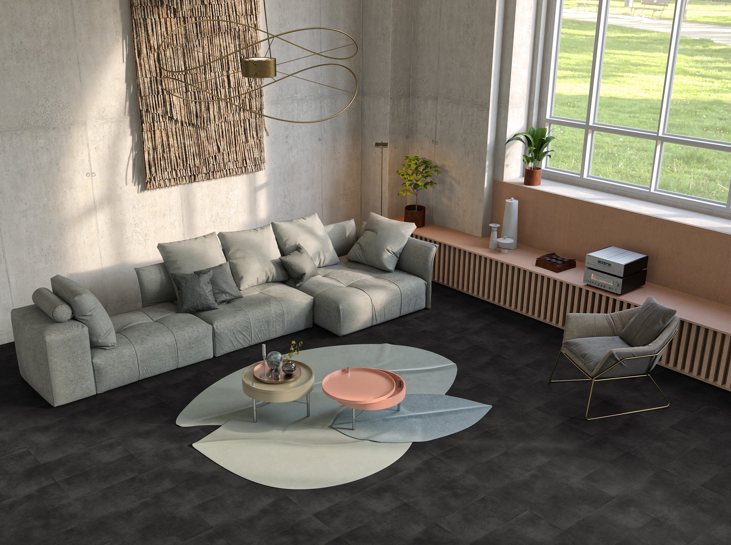 Klick-Vinyl Rigid Smart Steinoptik Massa Fliese leicht strukturiert