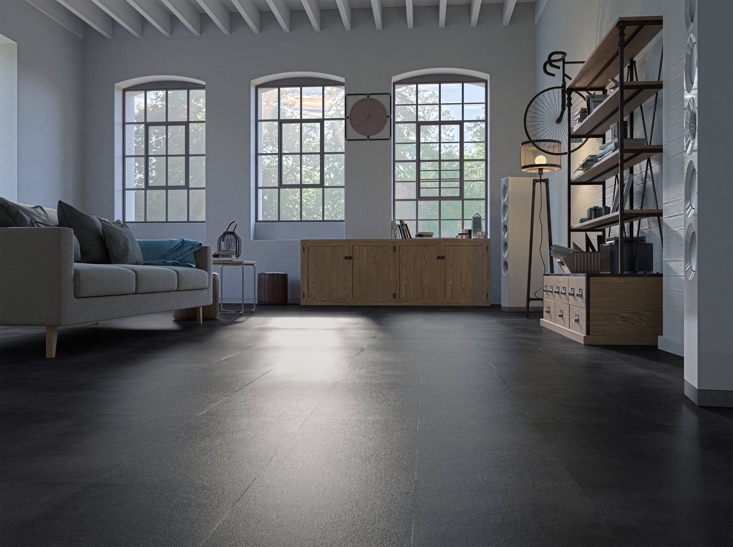Klick-Vinyl Rigid Smart Steinoptik Massa Fliese leicht strukturiert