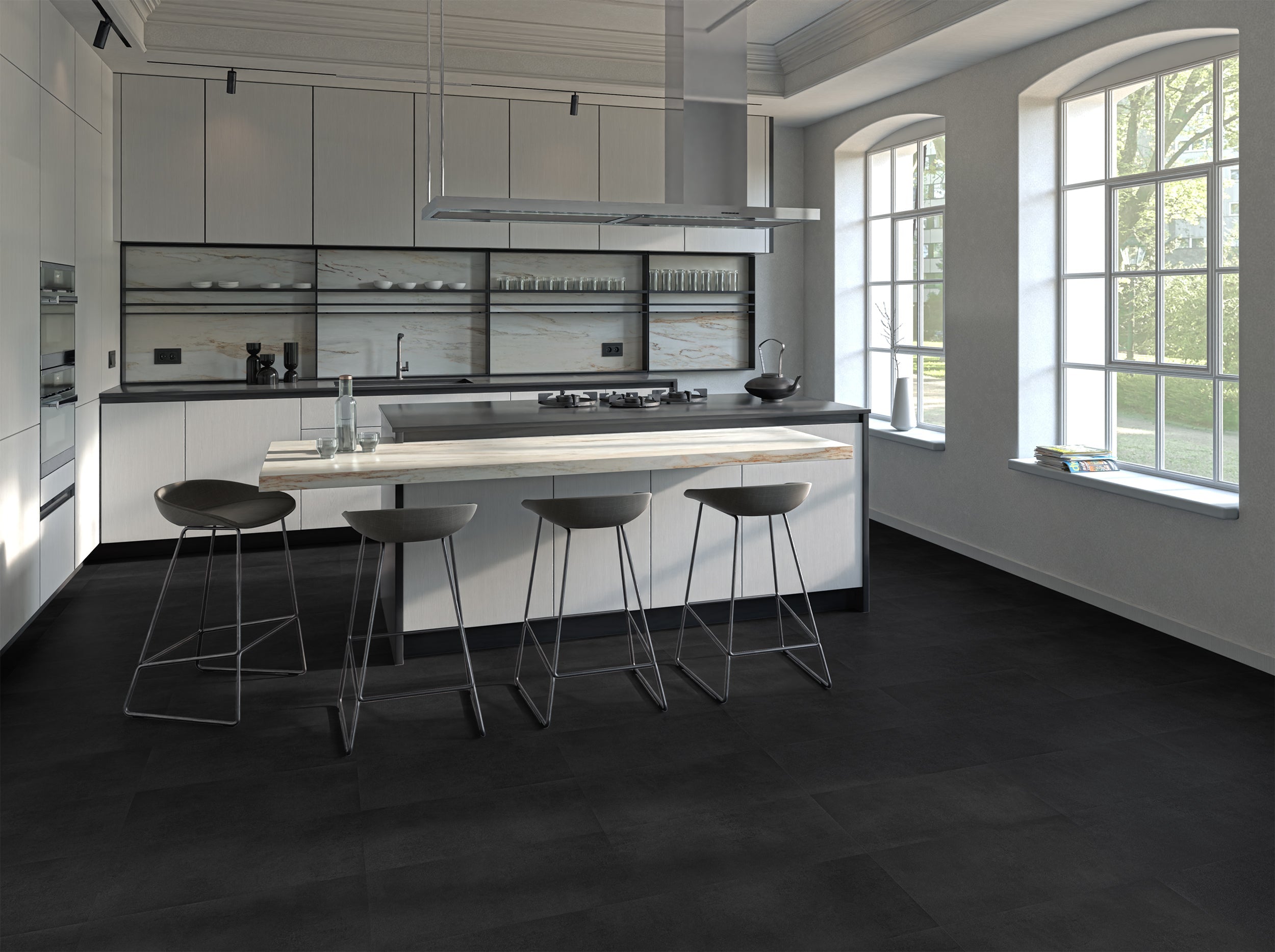 Klick-Vinyl Rigid Smart Steinoptik Massa Fliese leicht strukturiert