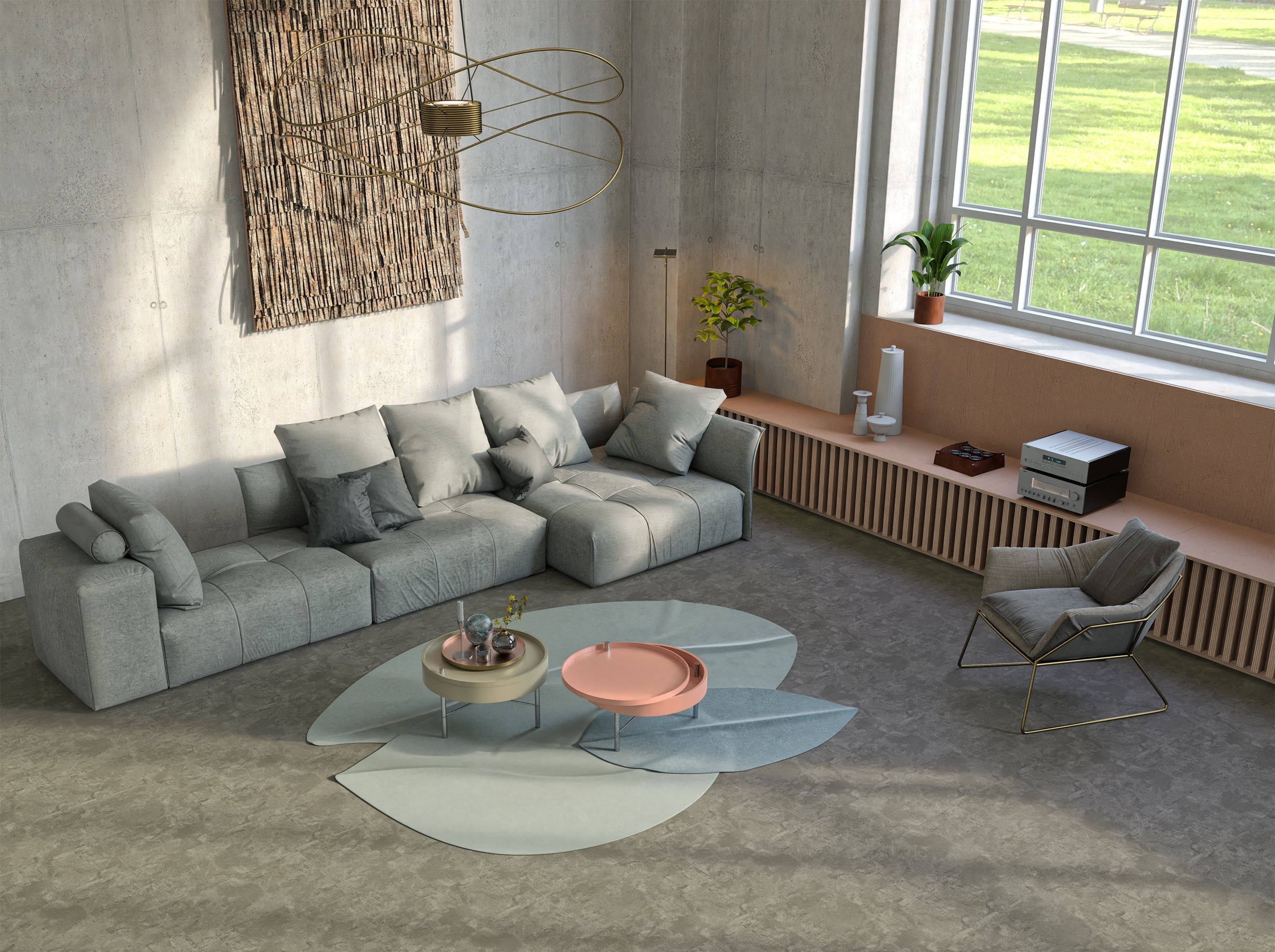 Klick-Vinyl Rigid Smart Steinoptik Turin Fliese leicht strukturiert
