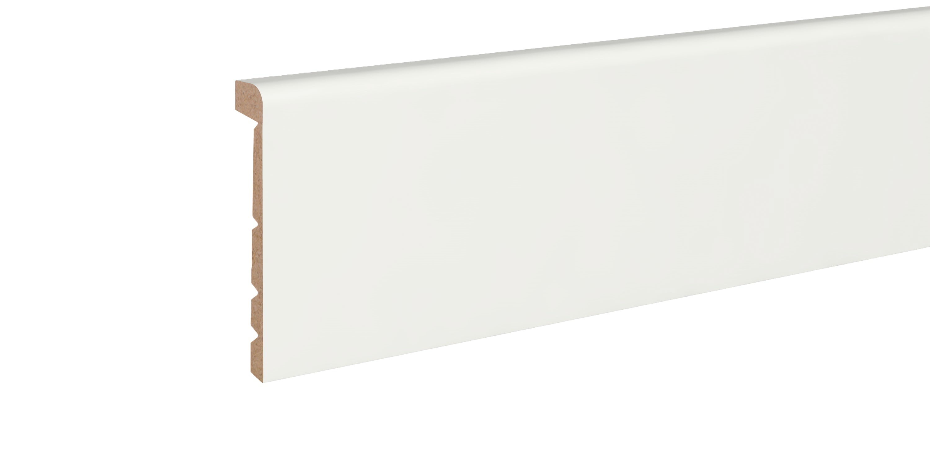 Sockelleiste Renovierung foliert brillant-weiß MDF-Kern