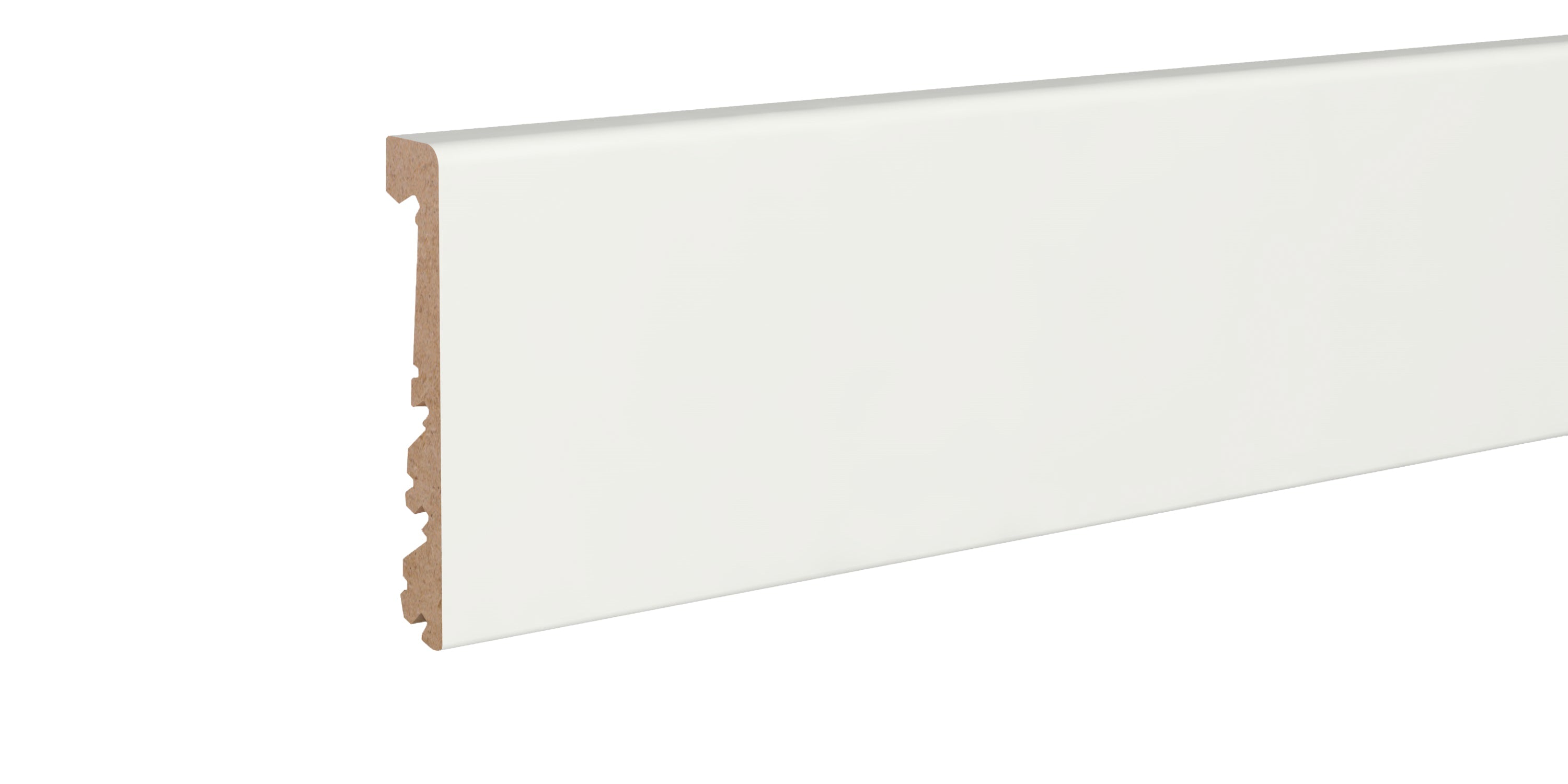 Sockelleiste Renovierung foliert brillant-weiß MDF-Kern