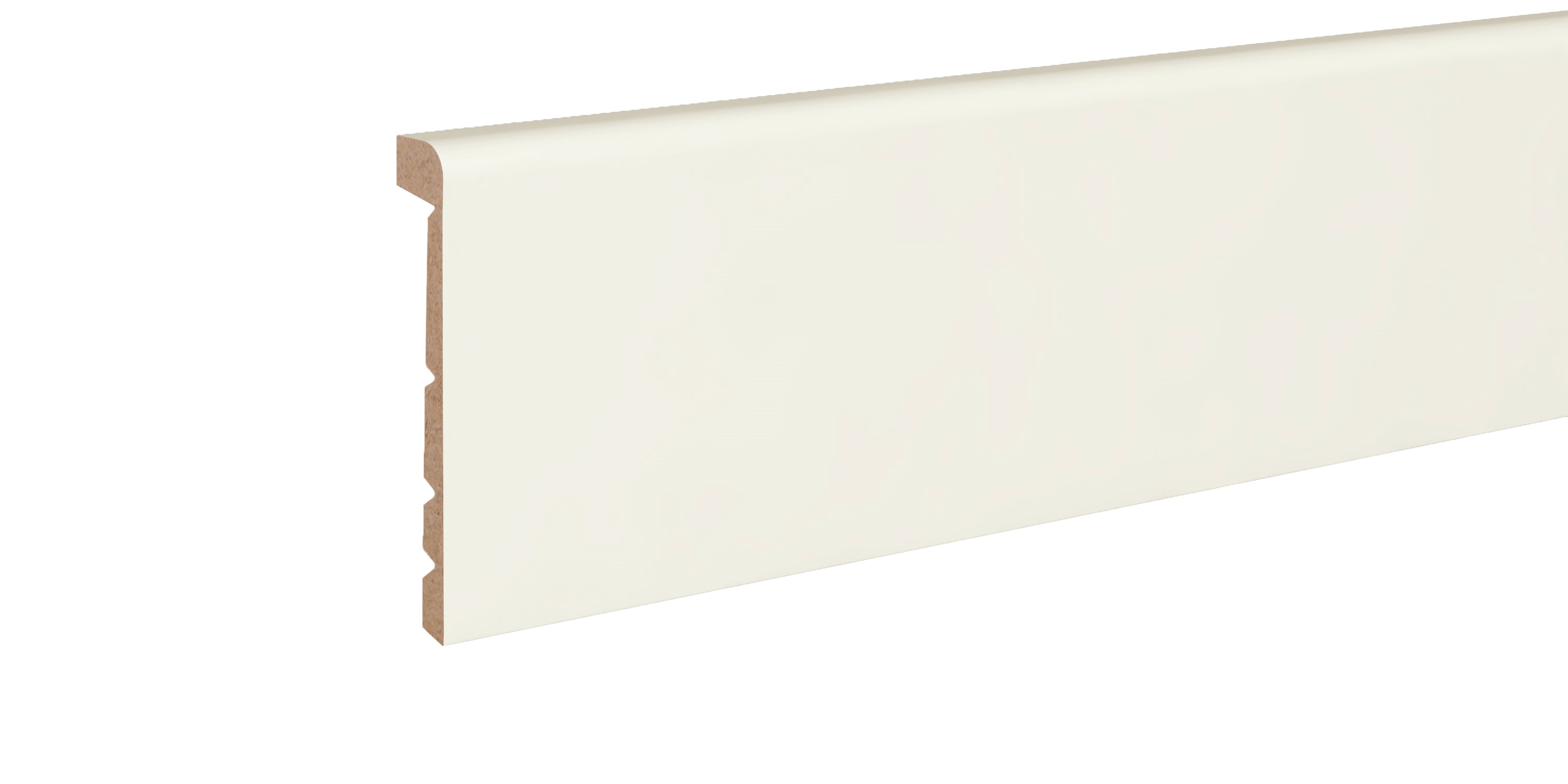 Sockelleiste Renovierung foliert soft-weiß MDF-Kern