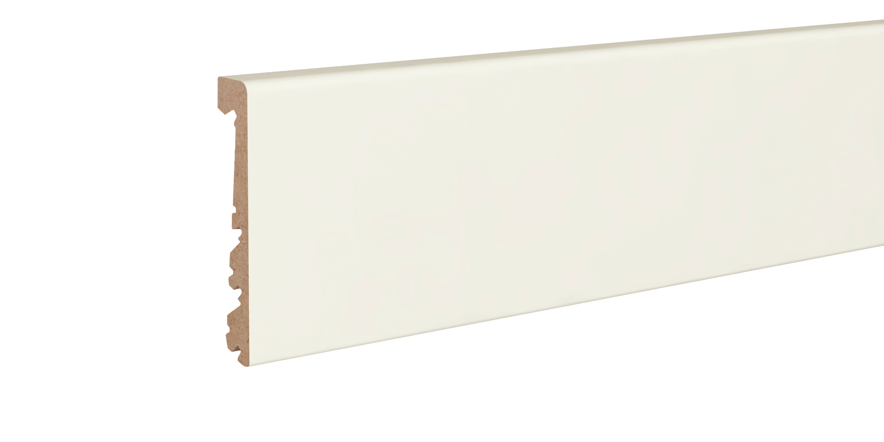 Sockelleiste Renovierung foliert soft-weiß MDF-Kern