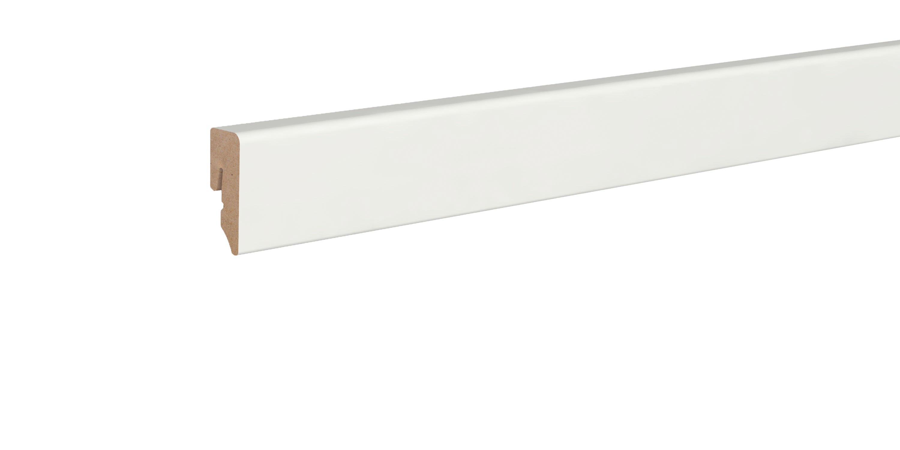 Sockelleiste foliert brillant-weiß Designkante MDF-Kern