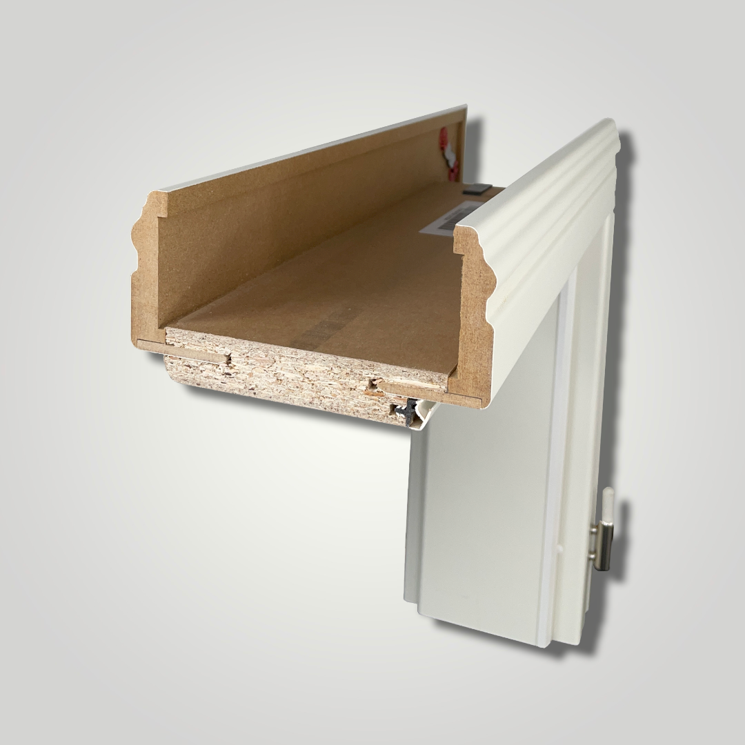Türzarge CPL soft-weiß ähnlich RAL 9010 Profilkante 65 mm Bekleidung