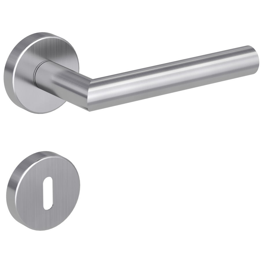 Griffwerk Türgriff LUCIA Klipptechnik GK3 Rosetten rund Edelstahl matt