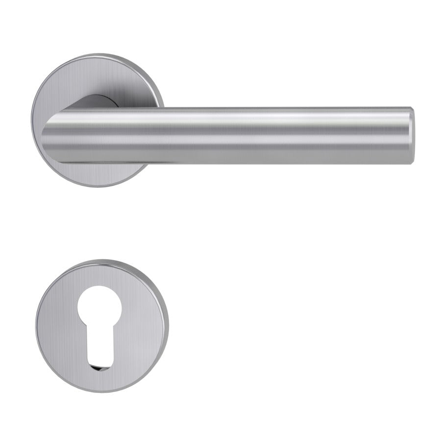 Griffwerk Türgriff LUCIA Klipptechnik GK3 Rosetten rund Edelstahl matt