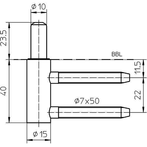 Band 2-teilig für Zarge V 3400 WF matt-schwarz