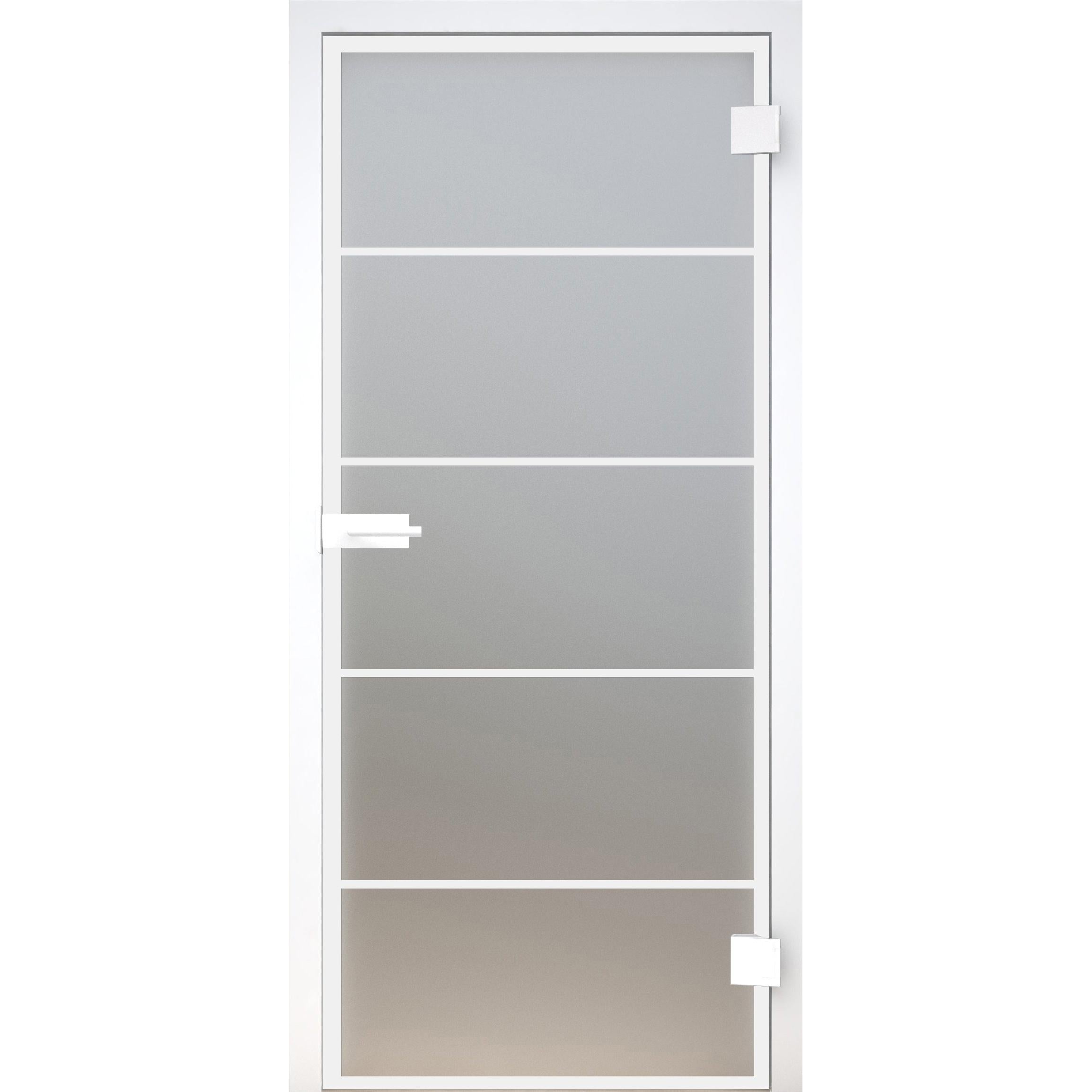 Glastür Loft-Design Weiß Modell DWS1 satiniert / matt