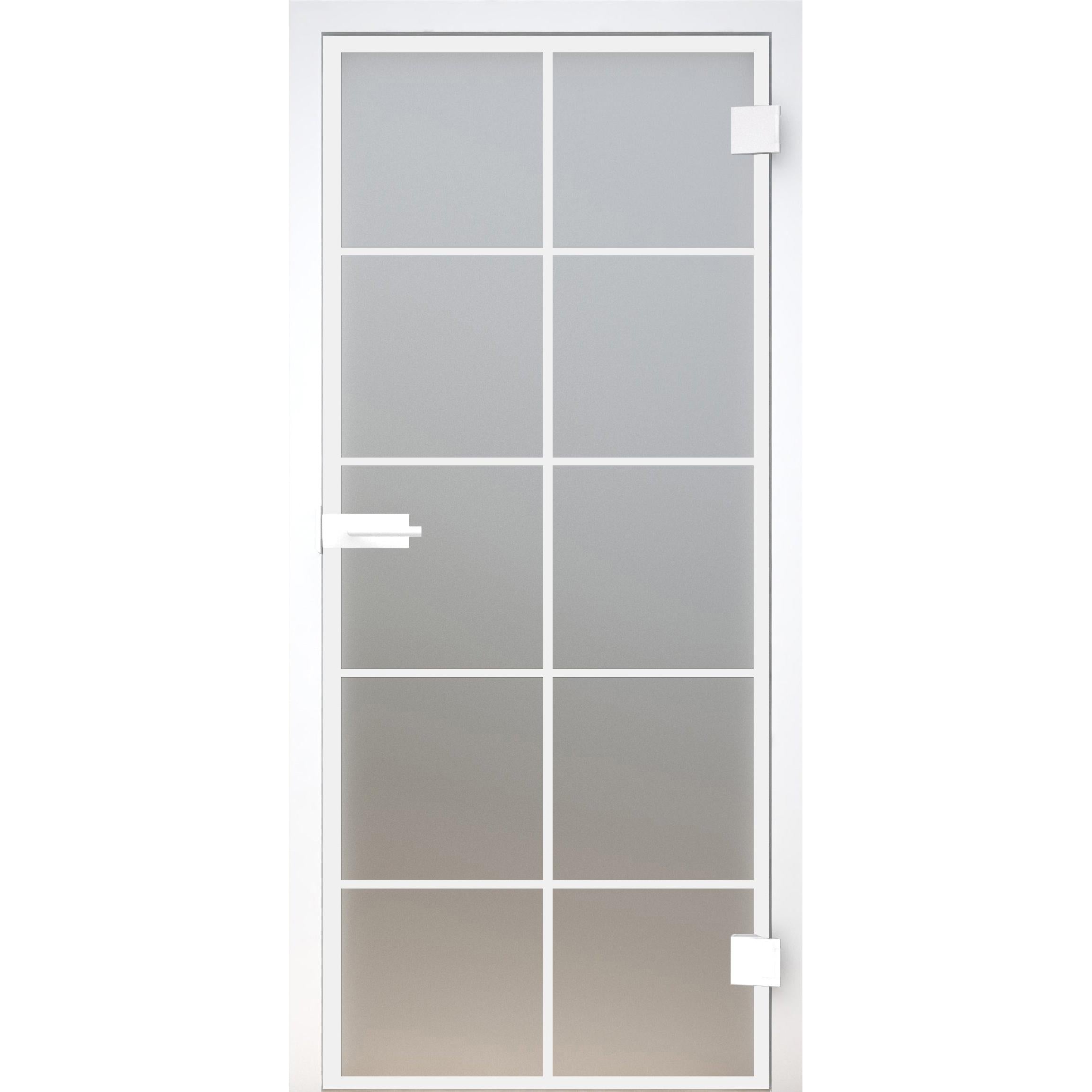 Glastür Loft-Design Weiß Modell DWS2 satiniert / matt