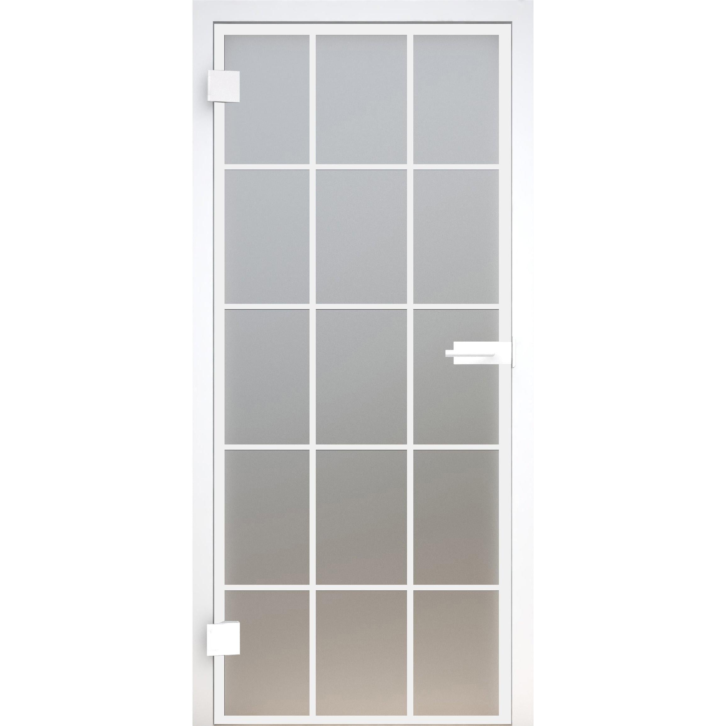 Glastür Loft-Design Weiß Modell DWS3 satiniert / matt