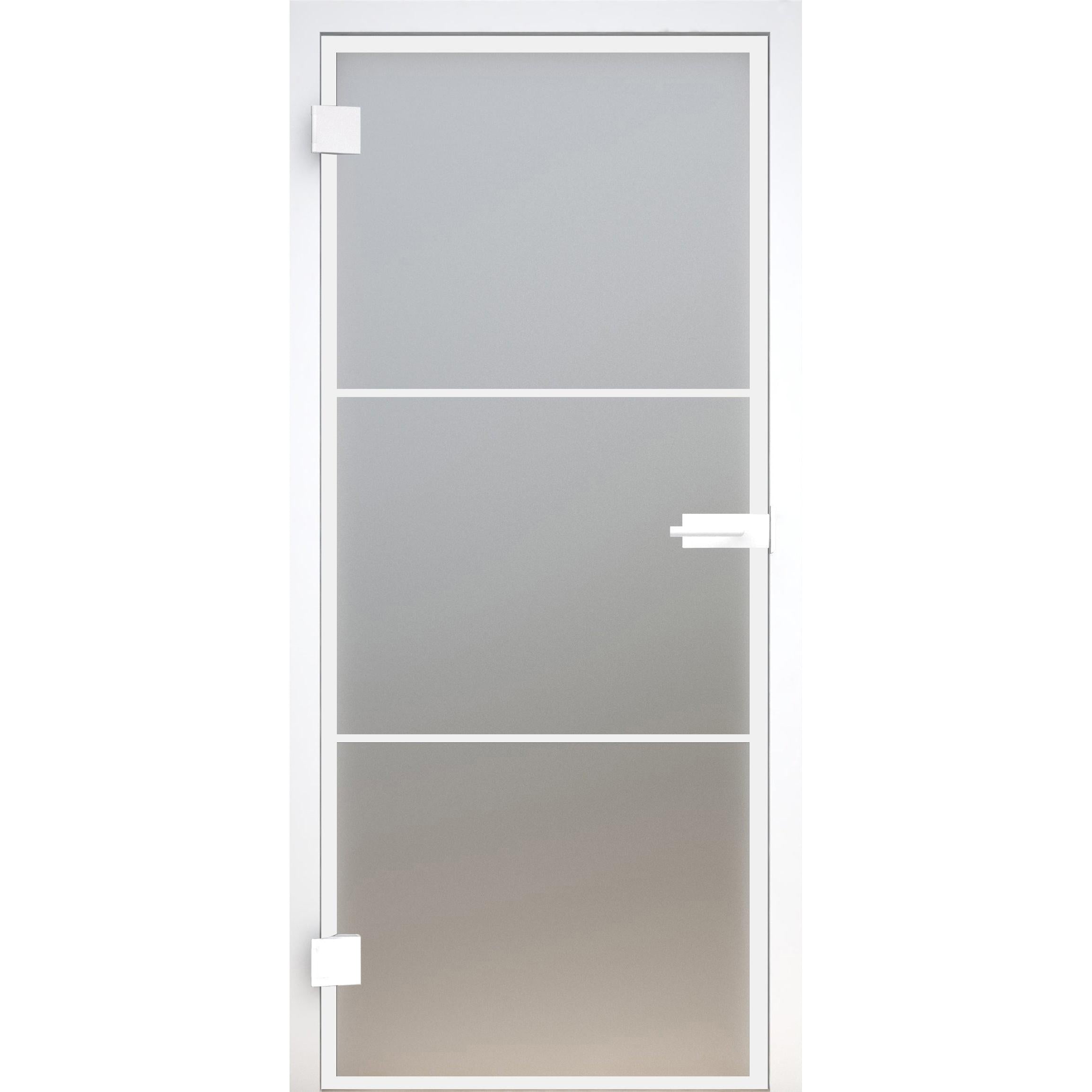 Glastür Loft-Design Weiß Modell DWS5 satiniert / matt