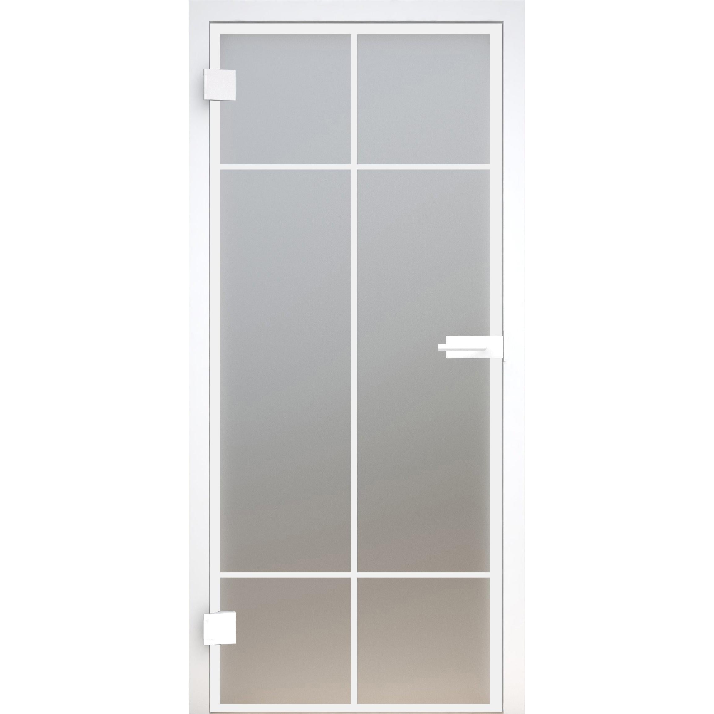 Glastür Loft-Design Weiß Modell DWS7 satiniert / matt