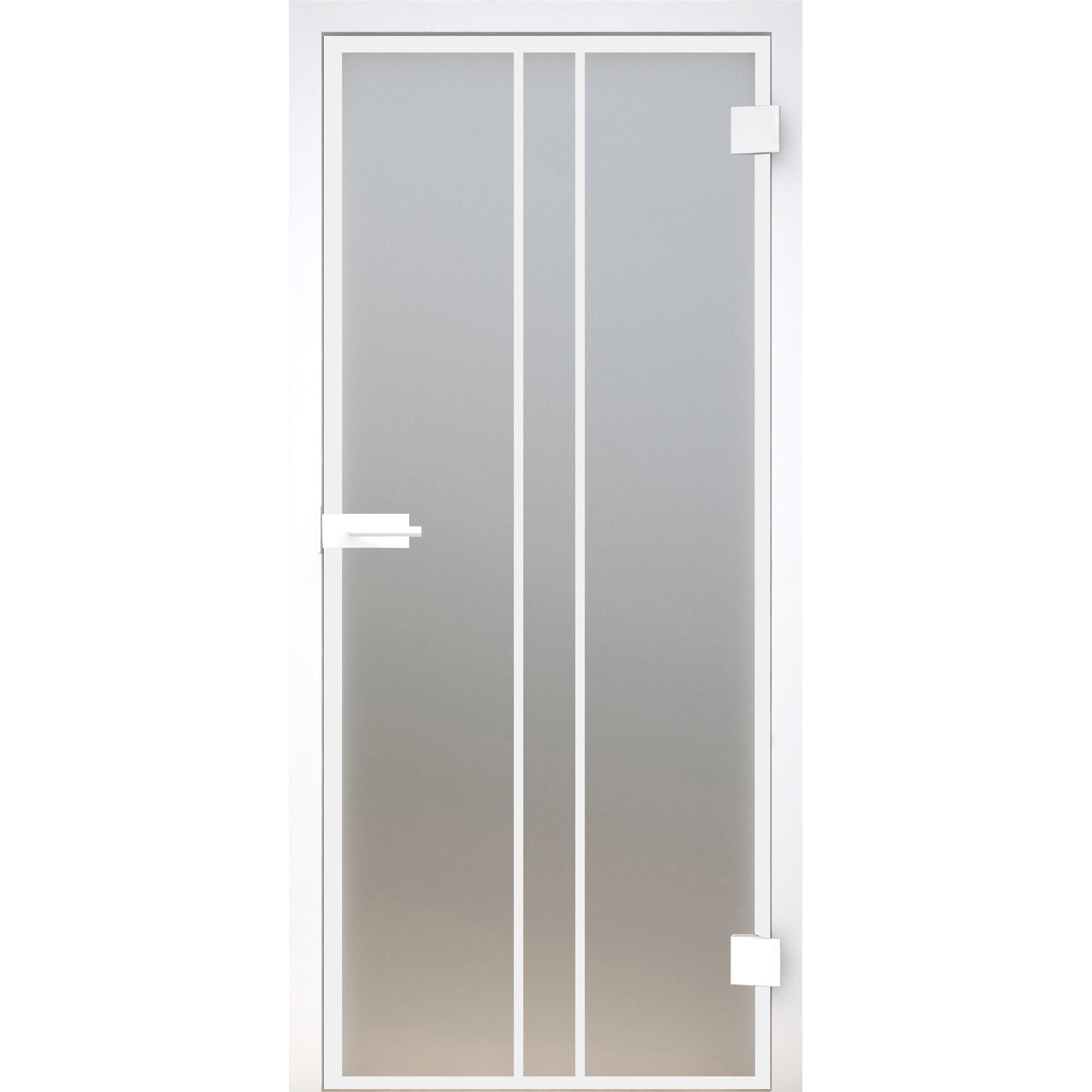 Glastür Loft-Design Weiß Modell DWS8 satiniert / matt