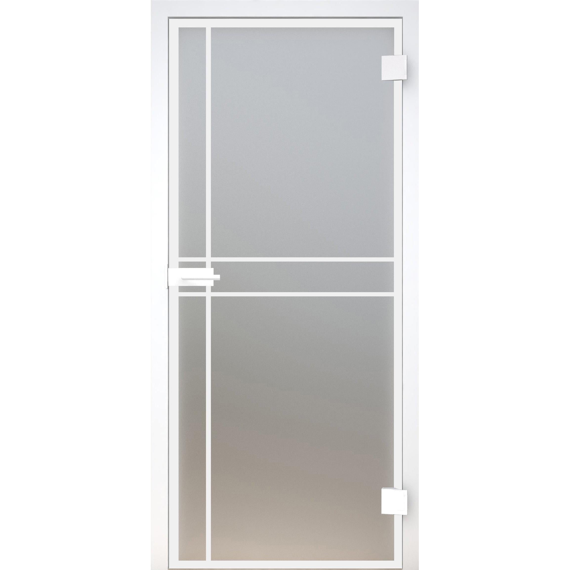 Glastür Loft-Design Weiß Modell DWS9 satiniert / matt