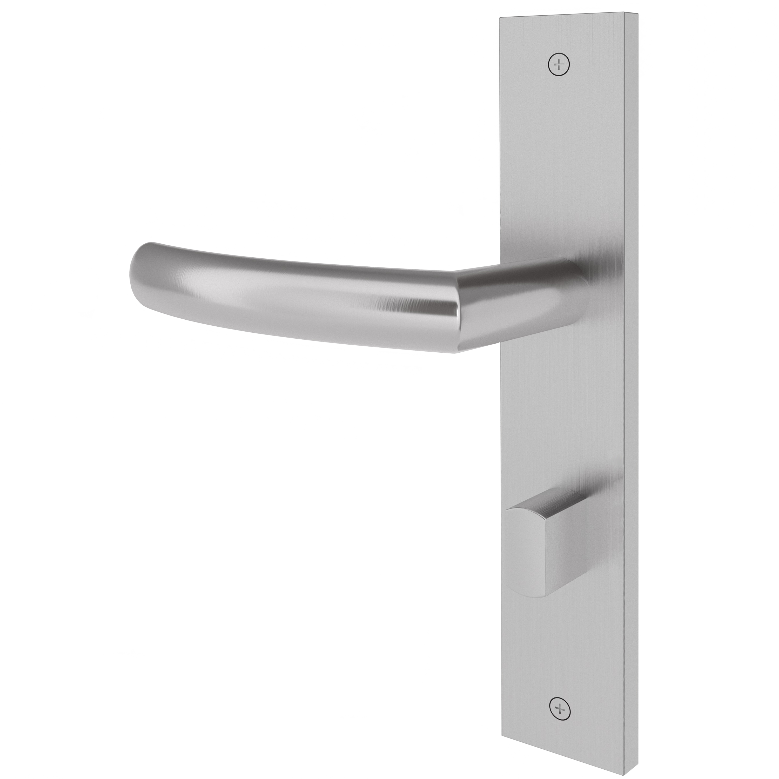 Langschildgarnitur eckig L-Form gebogen Modell Amaraya Edelstahl geschraubt Klasse 1