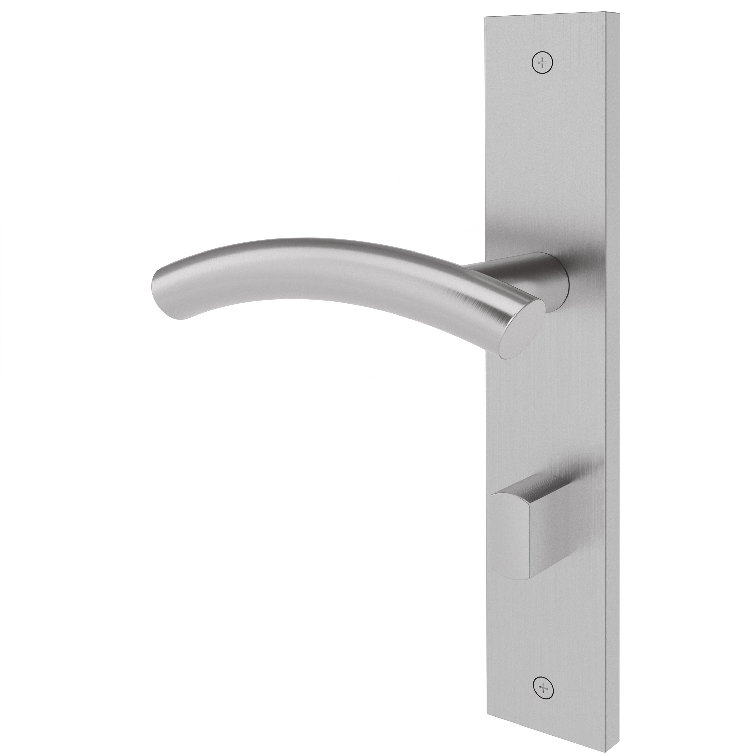 Langschildgarnitur eckig L-Form geschwungen Modell Sylora Edelstahl geschraubt Klasse 1