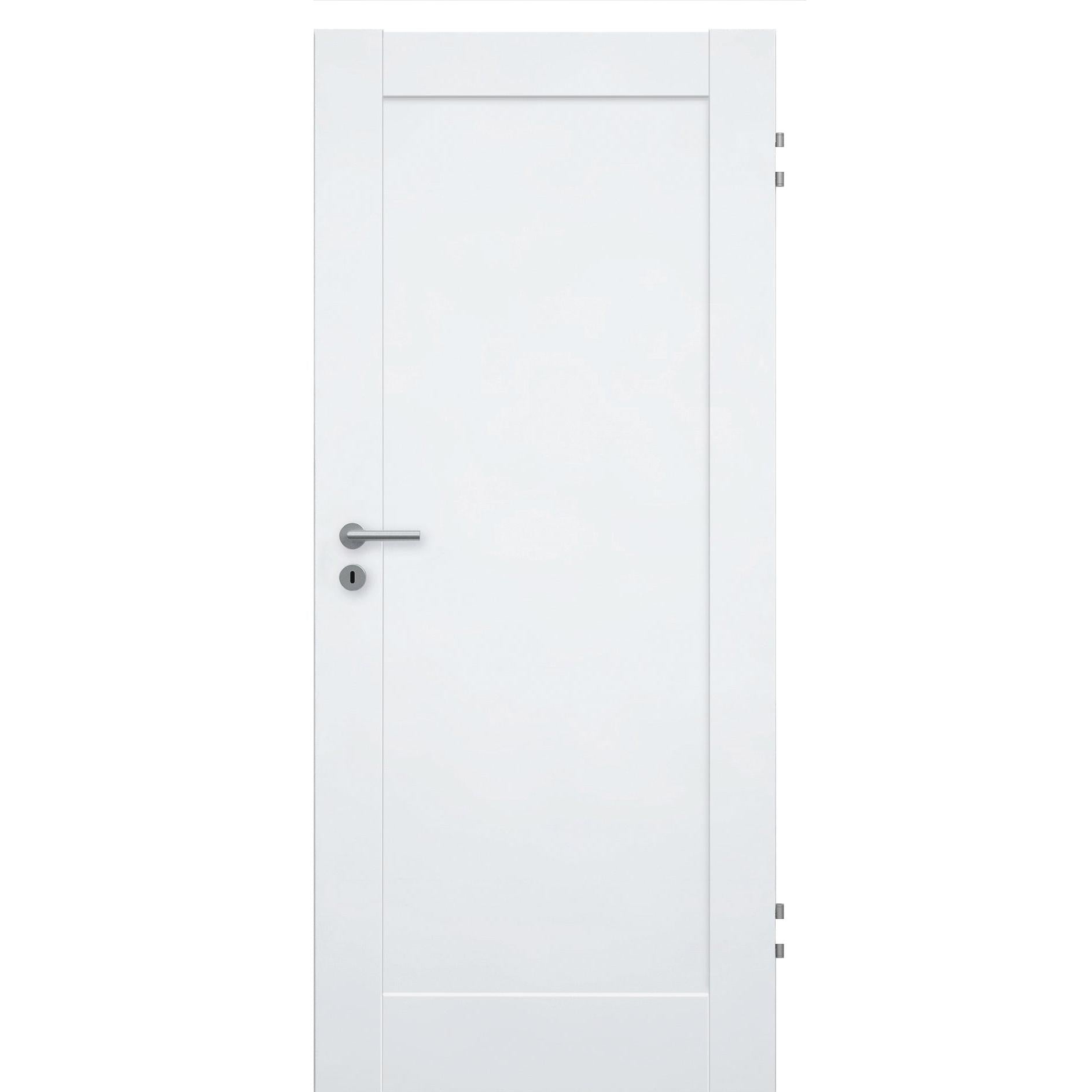 Zimmertür CPL brillant-weiß Rahmendesigntür mit 1 Kassette Designkante - Modell Stiltür R13