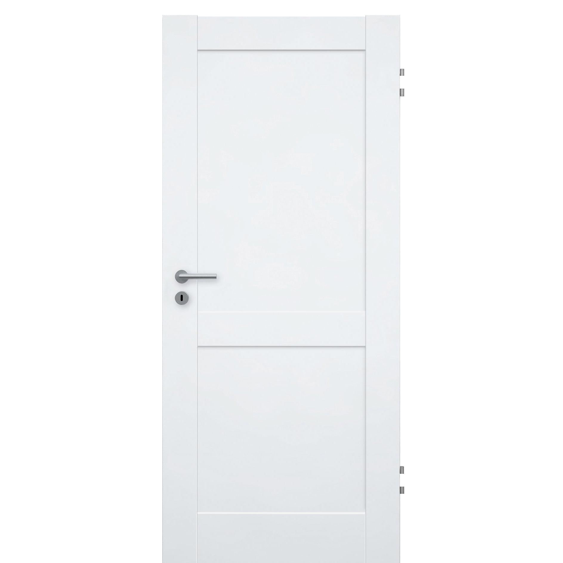 Zimmertür CPL brillant-weiß Rahmendesigntür mit 2 Kassetten Designkante - Modell Stiltür R23