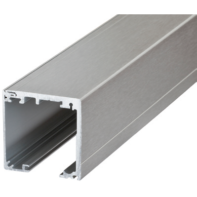 Schiebetürsystem C80 für Glastüren Edelstahloptik zur Wand & Deckenmontage