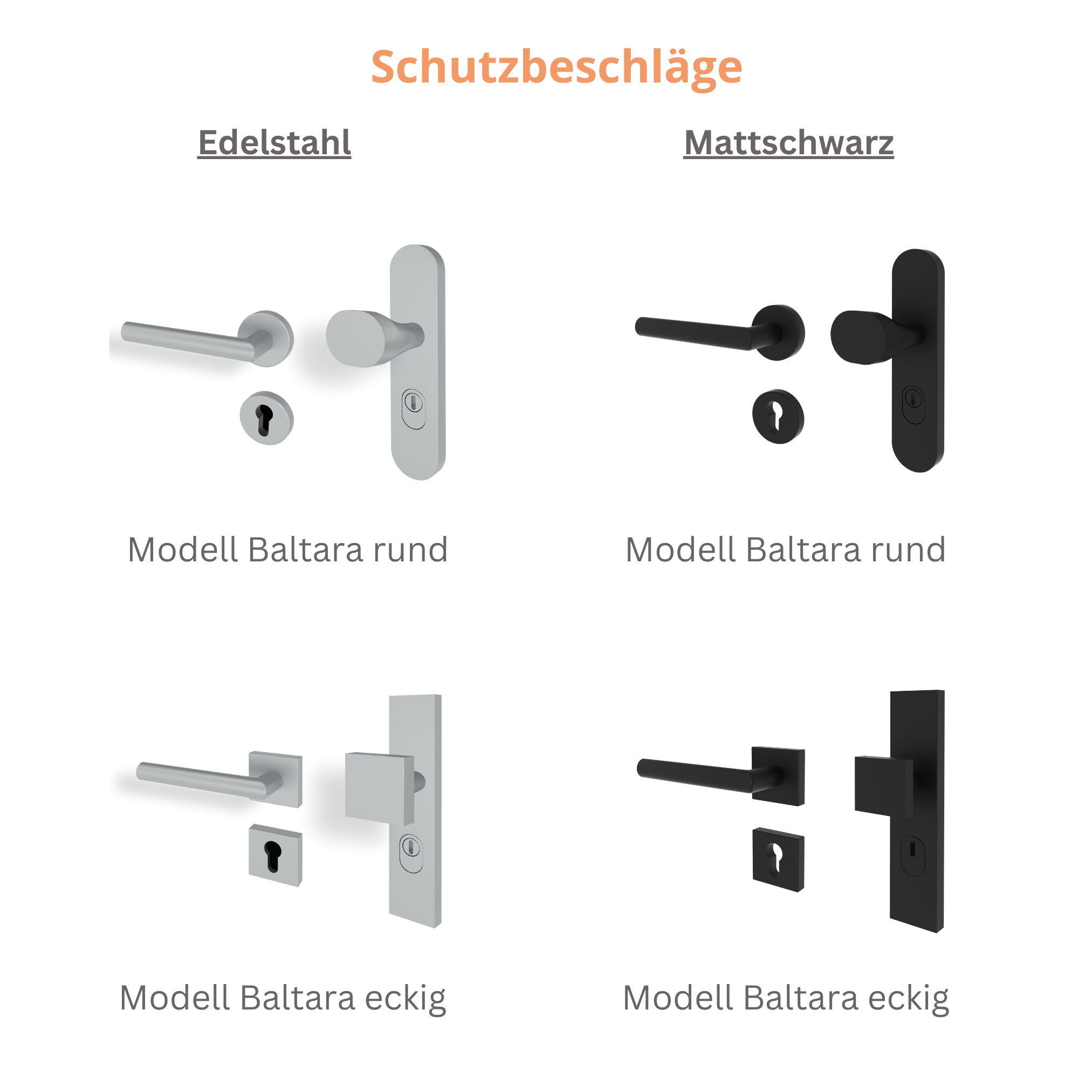 Wohnungseingangstür soft-weiß Dekor glatt Rundkante SK1 / KK2