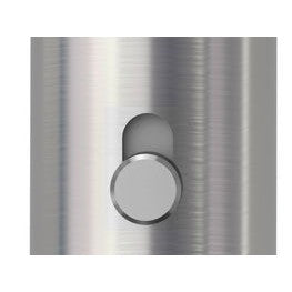 Türgriff Smart2Lock Rosetten rund L-Form gerade Modell Sumara Edelstahl / verchromt Klipprosette