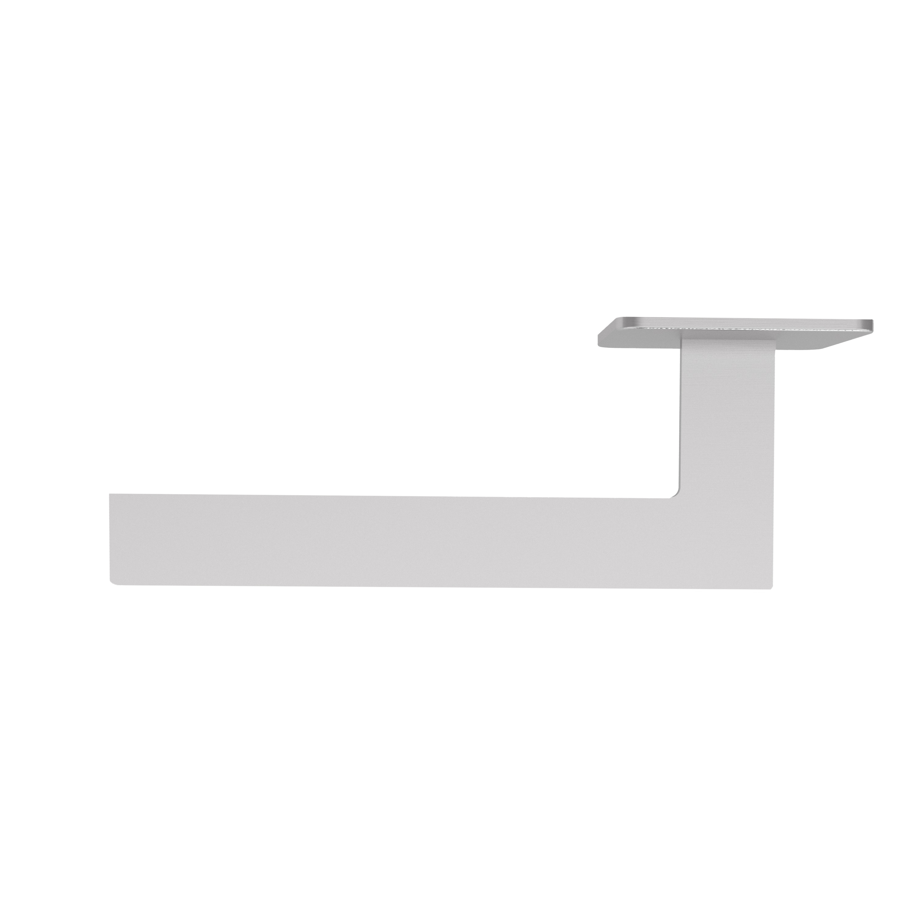 Türgriff mit Flachrosette eckig L-Form gerade Modell Farina Edelstahl Magnetclip Klasse 1