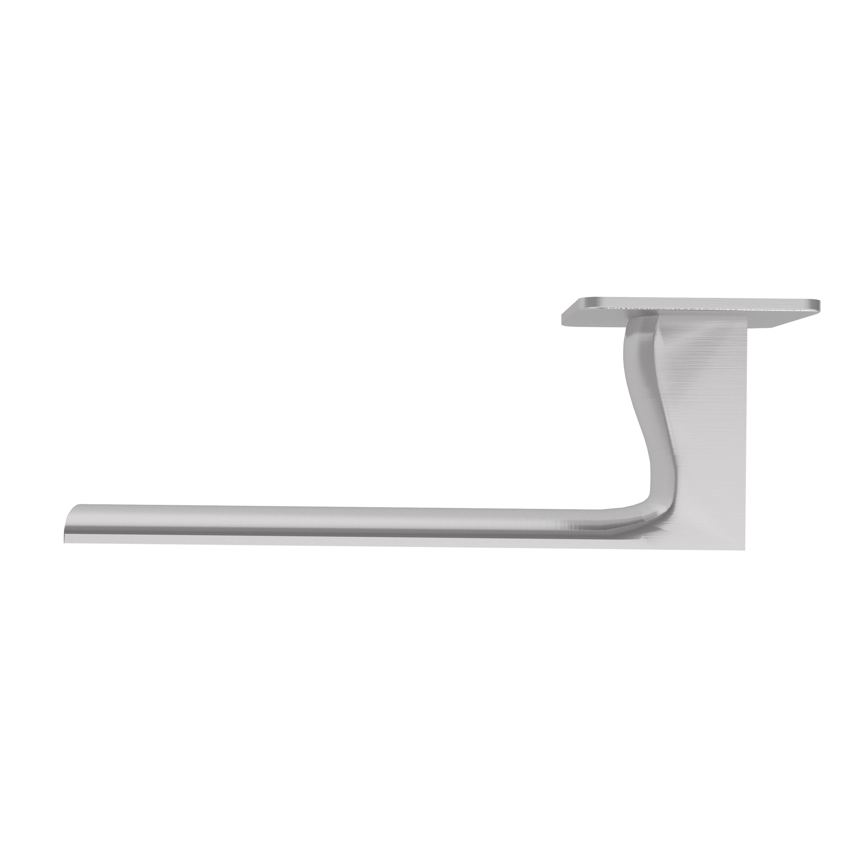 Türgriff mit Flachrosette eckig L-Form gerade Modell Ronara Edelstahl Magnetclip Klasse 1