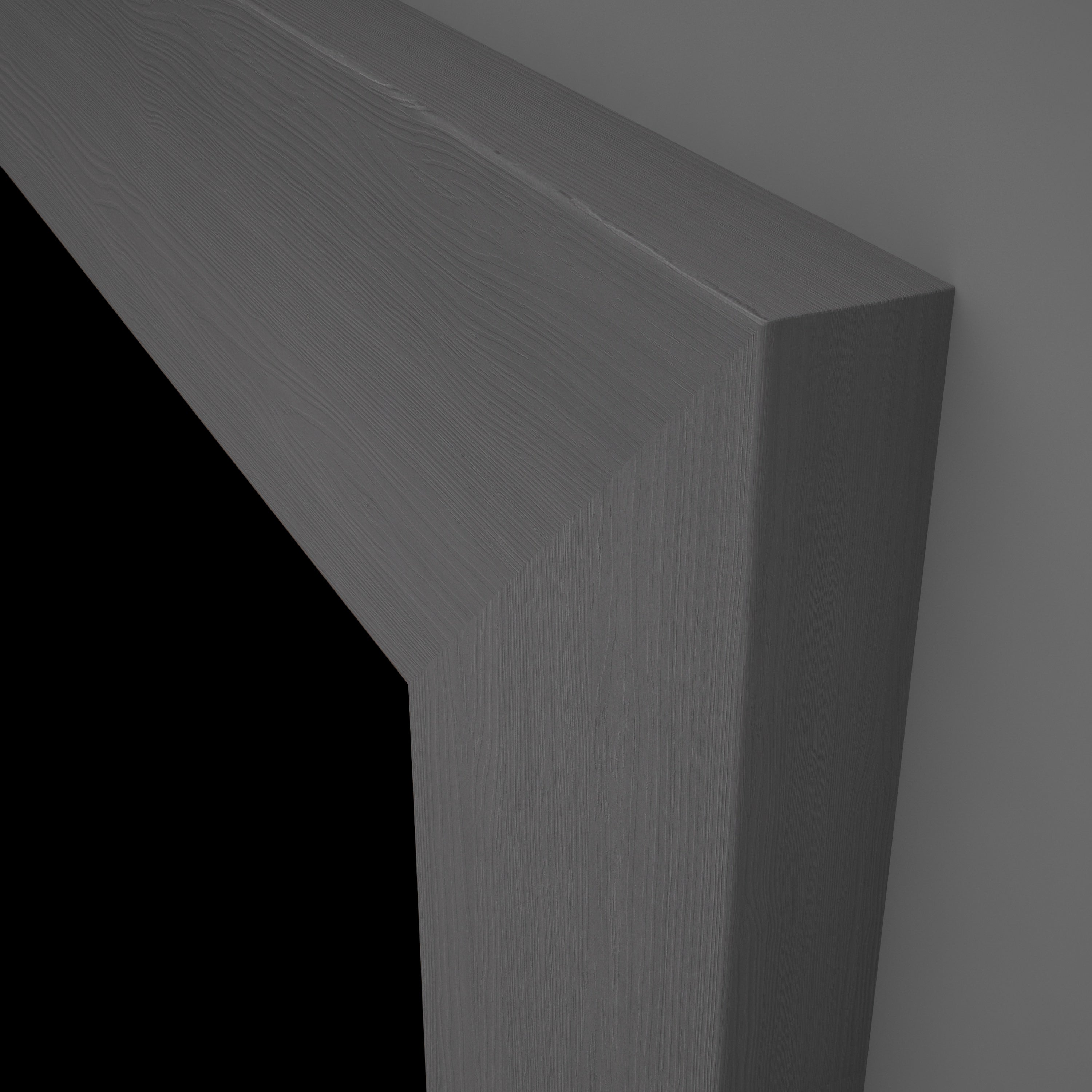 Türzarge CPL Matt Grau Holzstruktur Designkante 60 mm Bekleidung