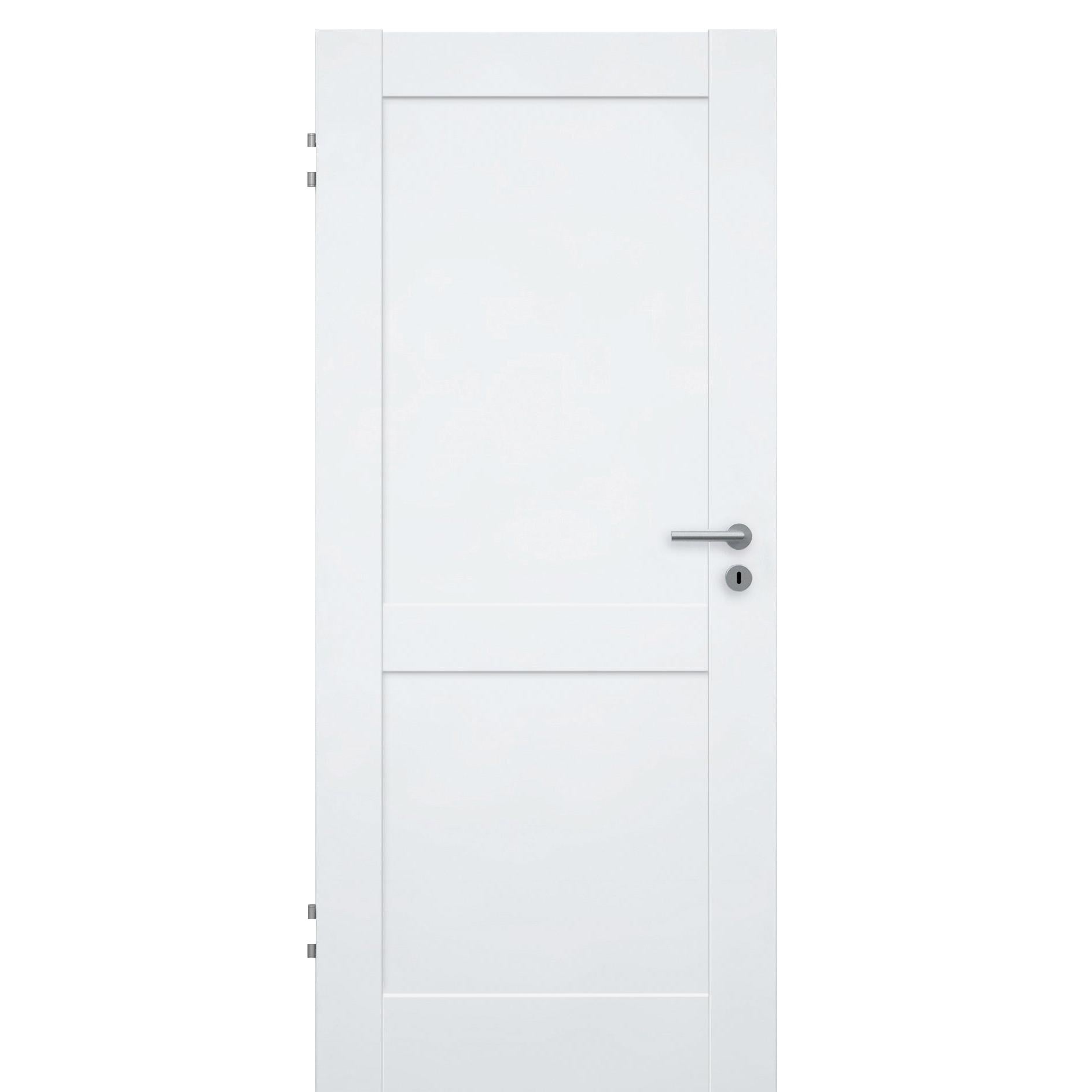 Zimmertür CPL brillant-weiß Rahmendesigntür mit 2 Kassetten Designkante - Modell Stiltür R23