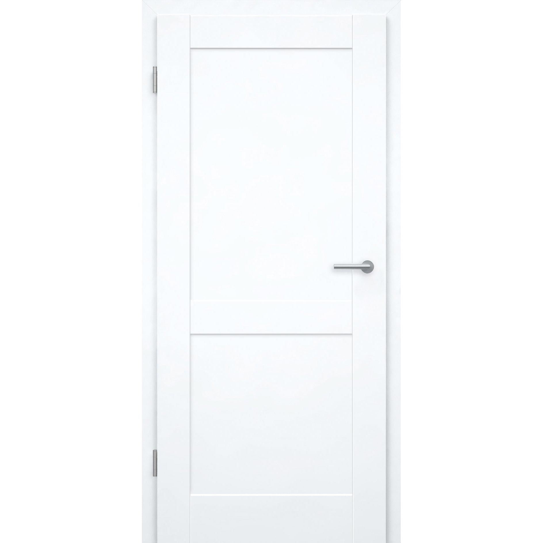 Zimmertür CPL brillant-weiß Rahmendesigntür mit 2 Kassetten Designkante - Modell Stiltür R23
