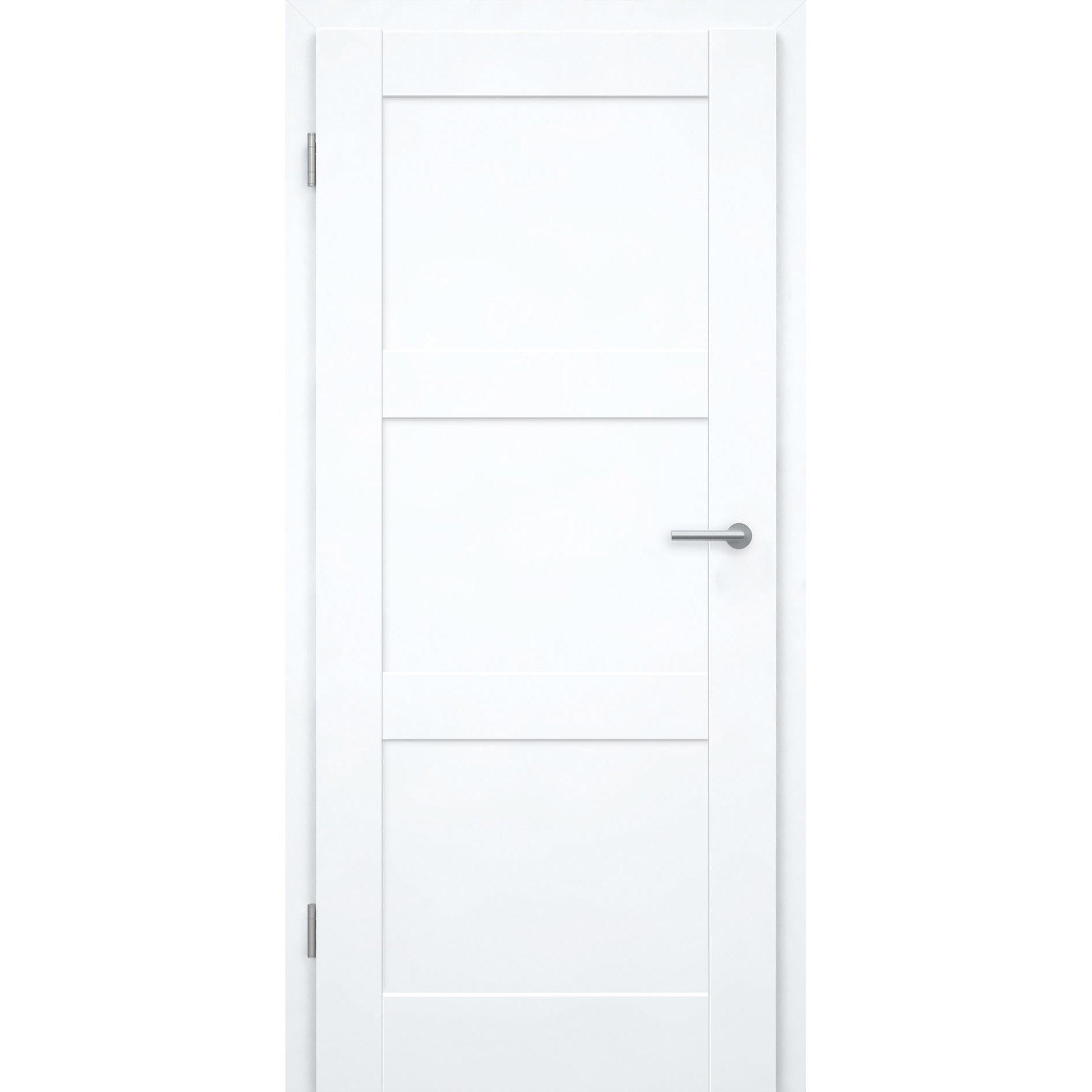 Zimmertür CPL brillant-weiß Rahmendesigntür mit 3 Kassetten Designkante - Modell Stiltür R33