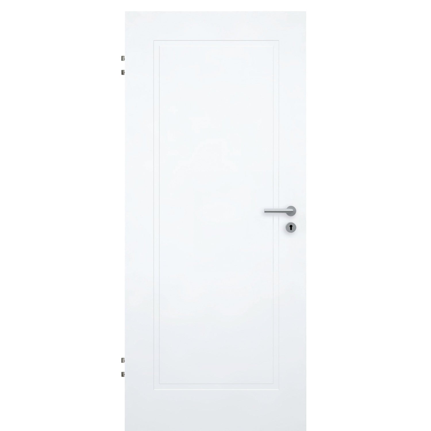 Wohnungseingangstür brillant-weiß 1 Kassette Designkante SK2 / KK3 - Modell Stiltür M13