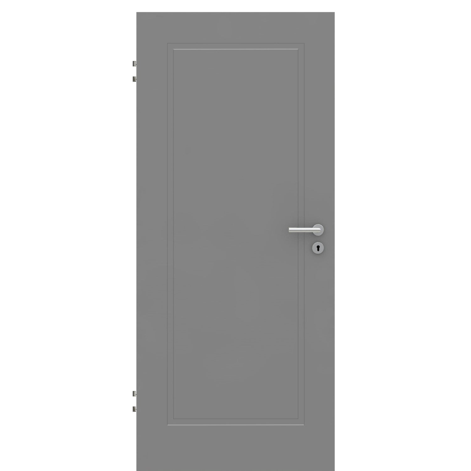 Wohnungseingangstür grau 1 Kassette Designkante SK1 / KK3 - Modell Stiltür M17