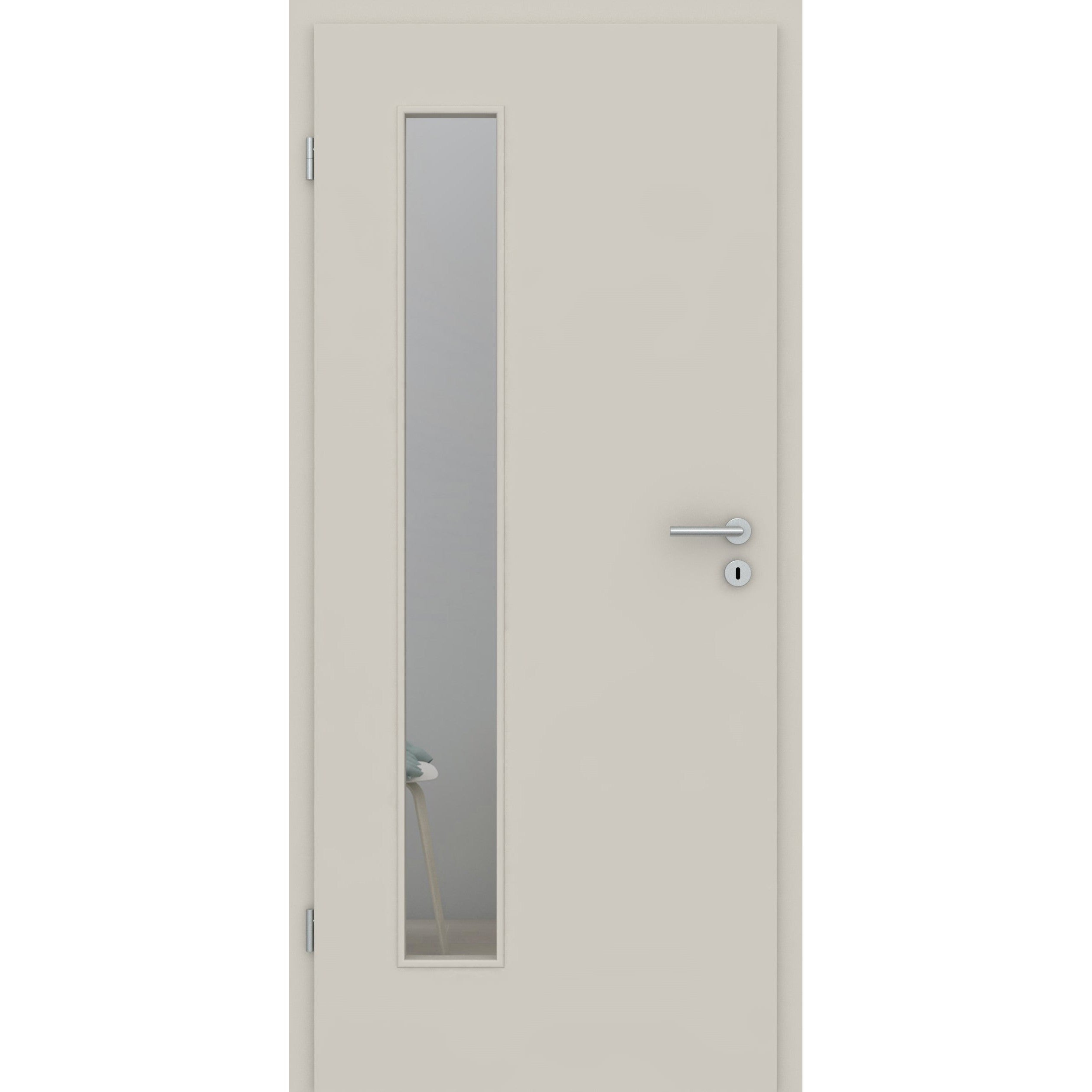 Zimmertür mit Lichtausschnitt LAB CPL UniPrime Grau-Beige Designkante