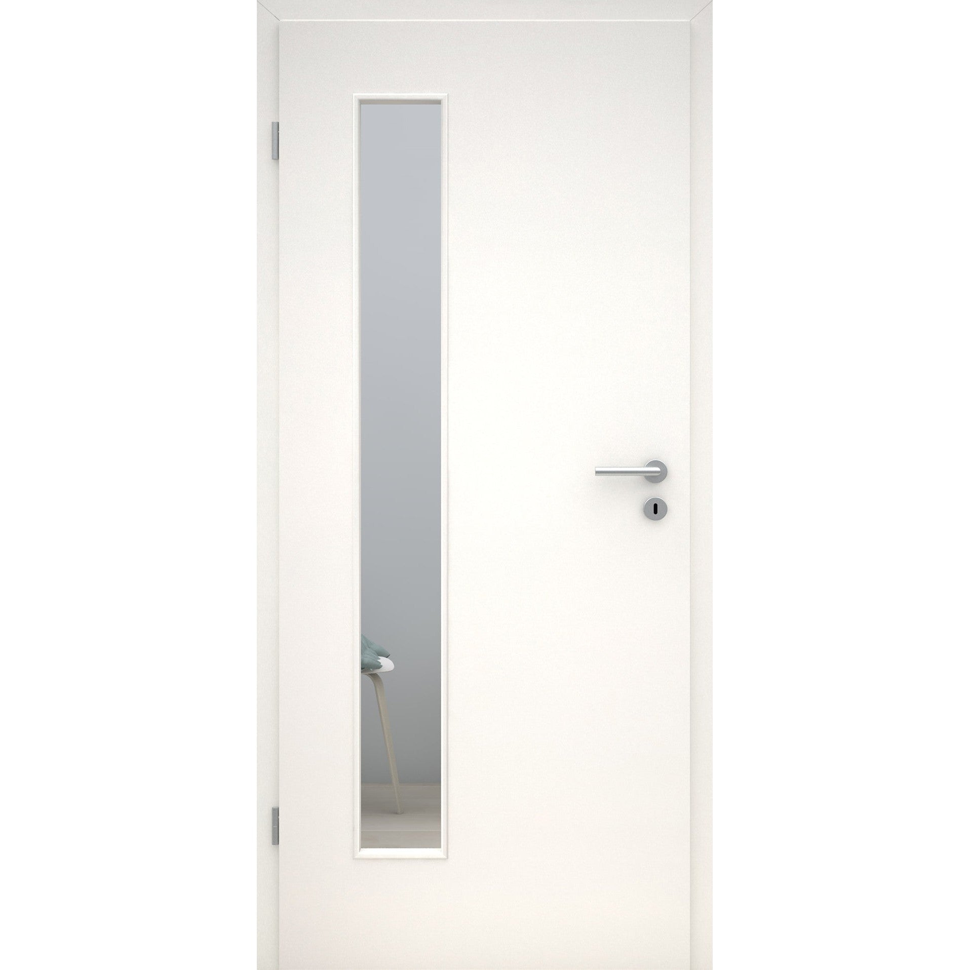 Zimmertür mit Lichtausschnitt LAB CPL UniPrime Weiß Designkante