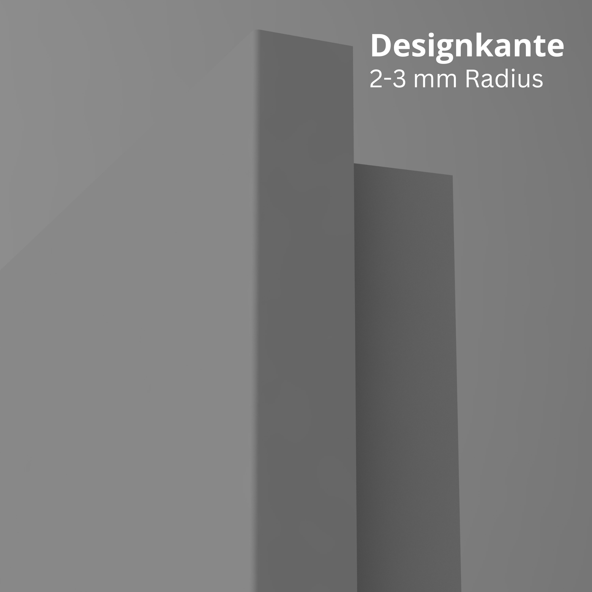 Zimmertür mit Lichtausschnitt XL grau glatt Designkante - Modell LAXL
