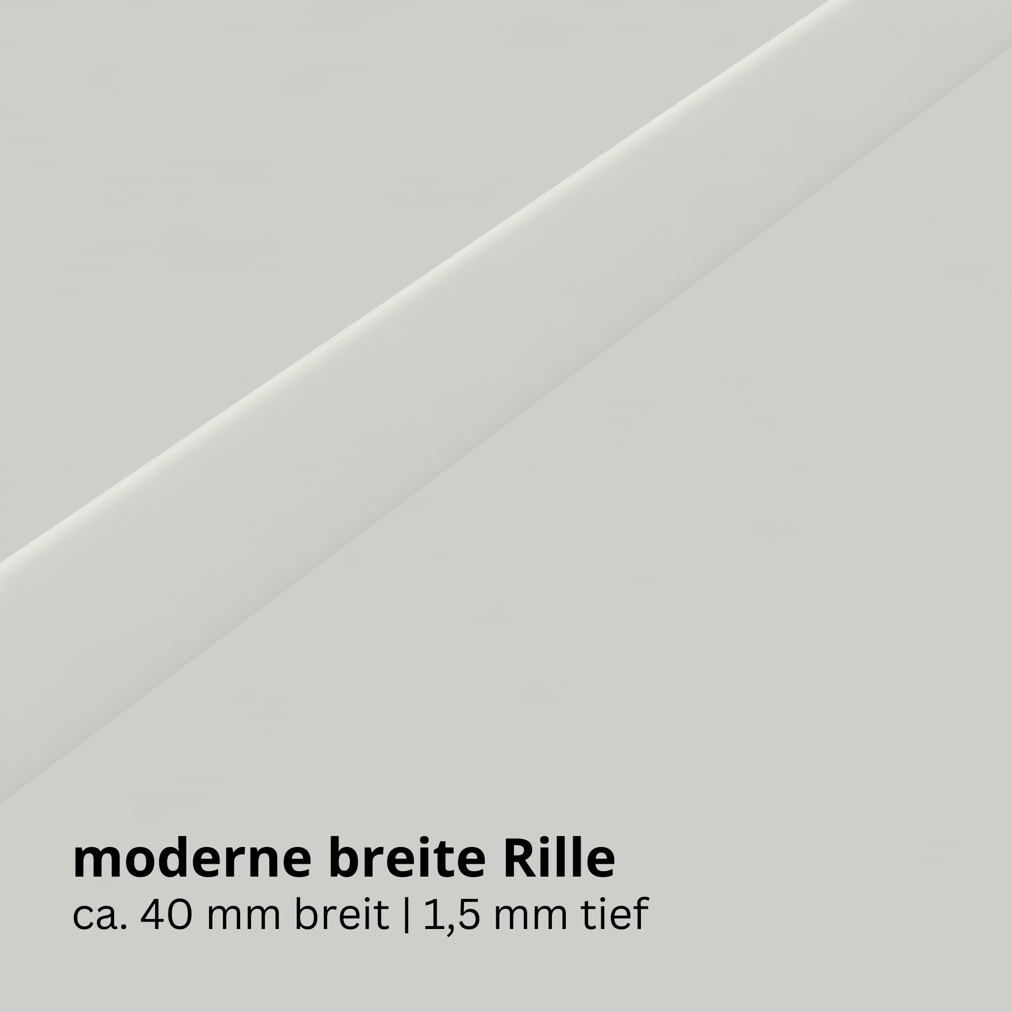 Zimmertür mit Lichtausschnitt soft-weiß 2 breite Rillen Eckkante - Modell Designtür QB21LAS