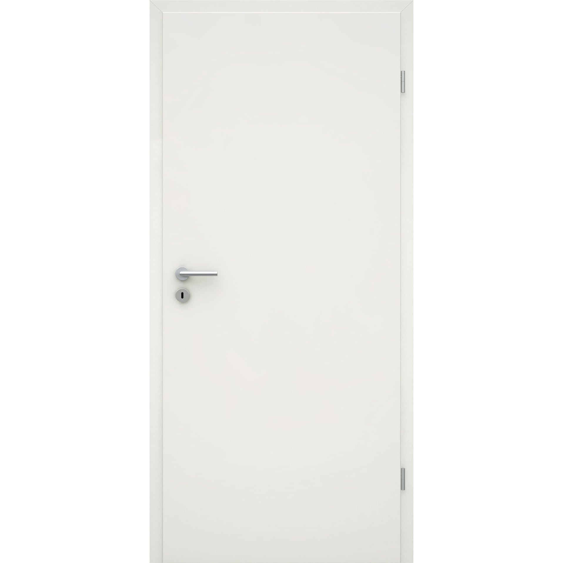Zimmertür mit Zarge Lack soft-weiß glatt Eckkante