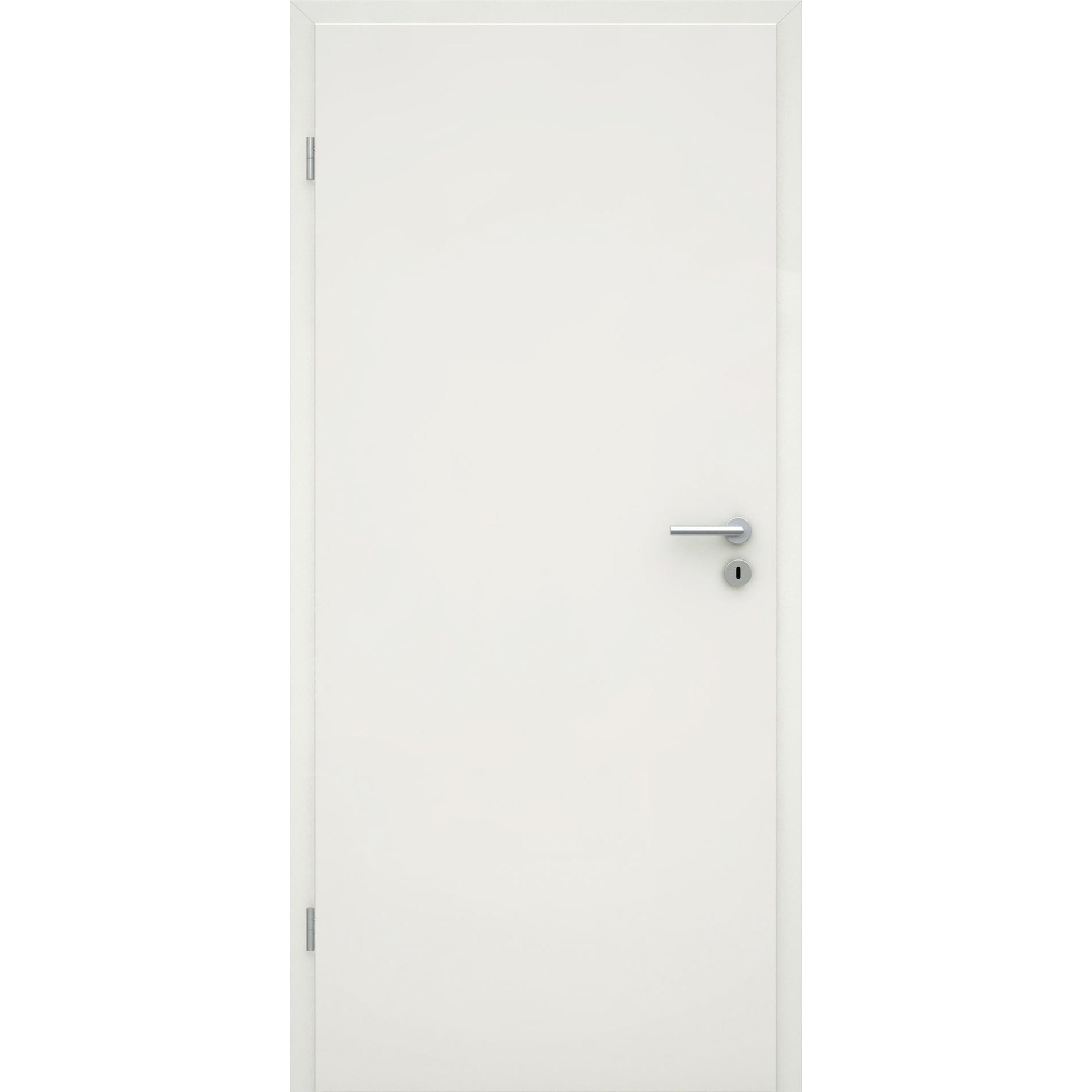 Zimmertür mit Zarge Lack soft-weiß glatt Eckkante