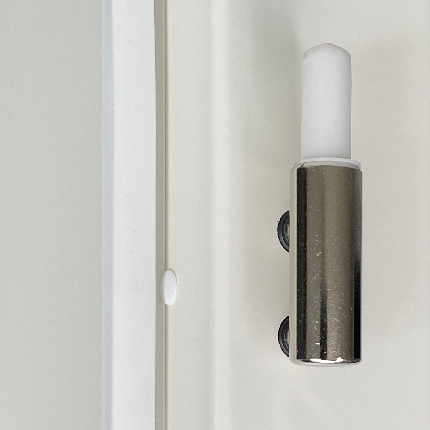 Zimmertür mit Zarge soft-weiß Stiltür mit 2 Kassetten und Lichtausschnitt Rundkante - Modell Stiltür K21LA