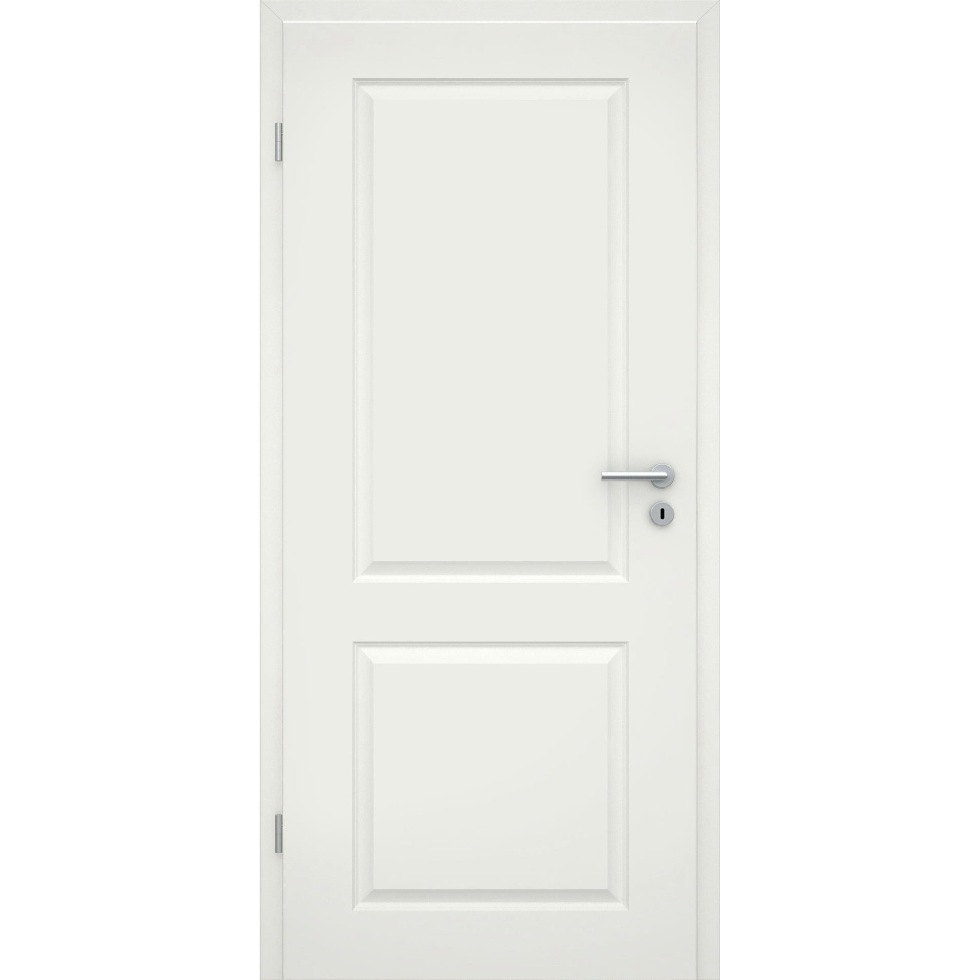 Zimmertür soft-weiß Stiltür mit 2 Kassetten Eckkante - Modell Stiltür K21