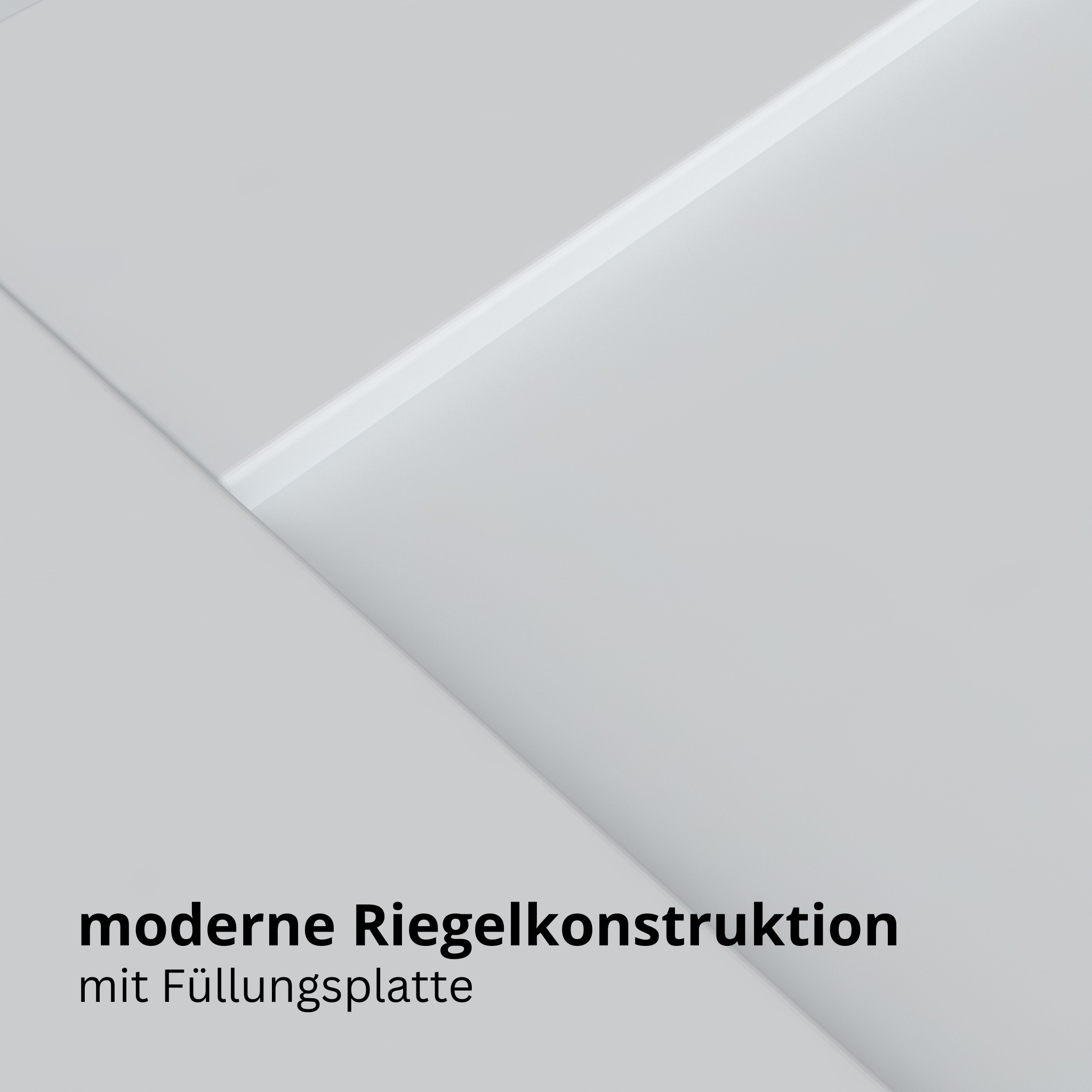 Zimmertür CPL brillant-weiß Rahmendesigntür mit 5 Kassetten und Lichtausschnitt Designkante - Modell Stiltür RQ53LA5