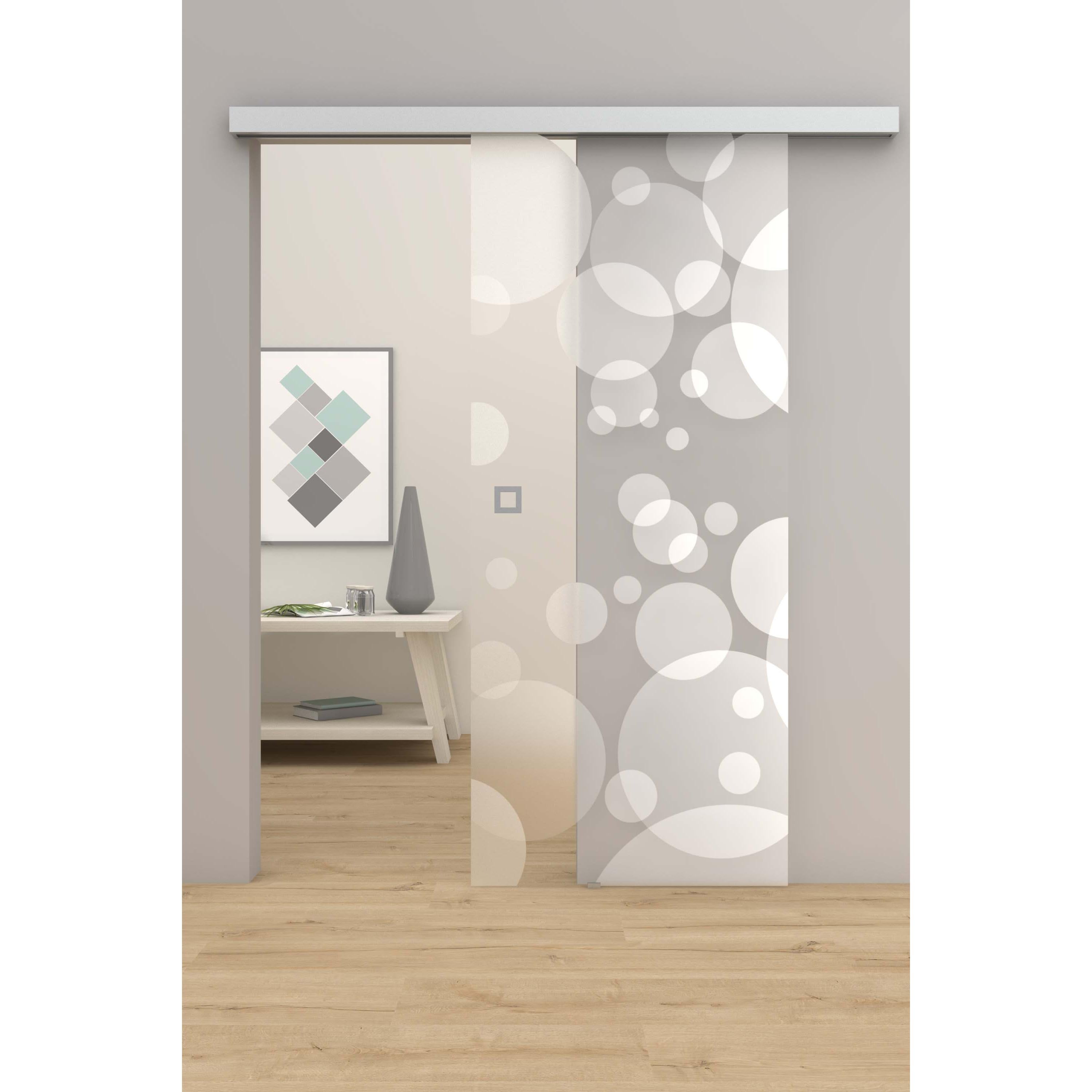 Glasschiebetür MattDesign 3D 510 Klarglas-Montario
