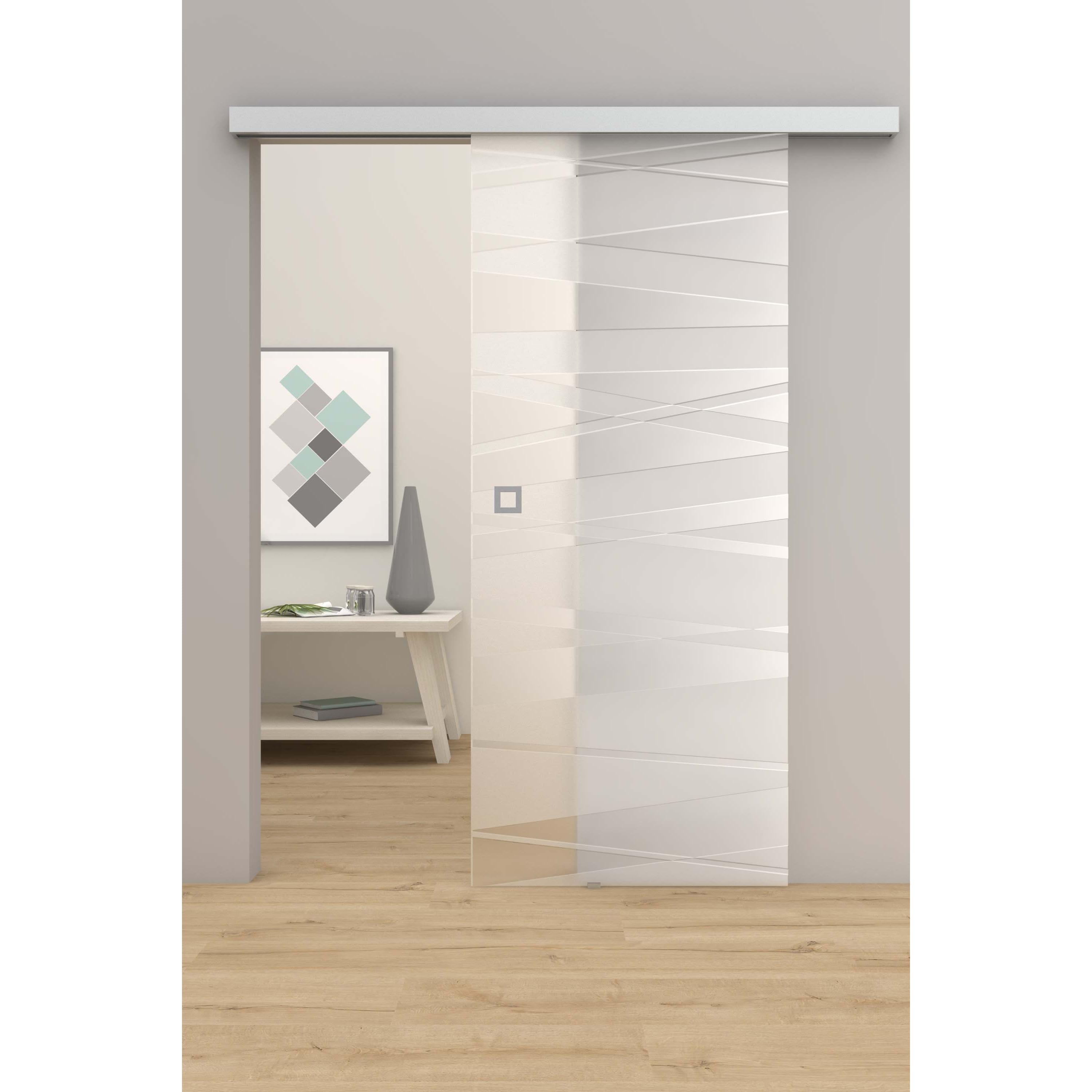 Glasschiebetür MattDesign 3D 575 Klarglas-Montario
