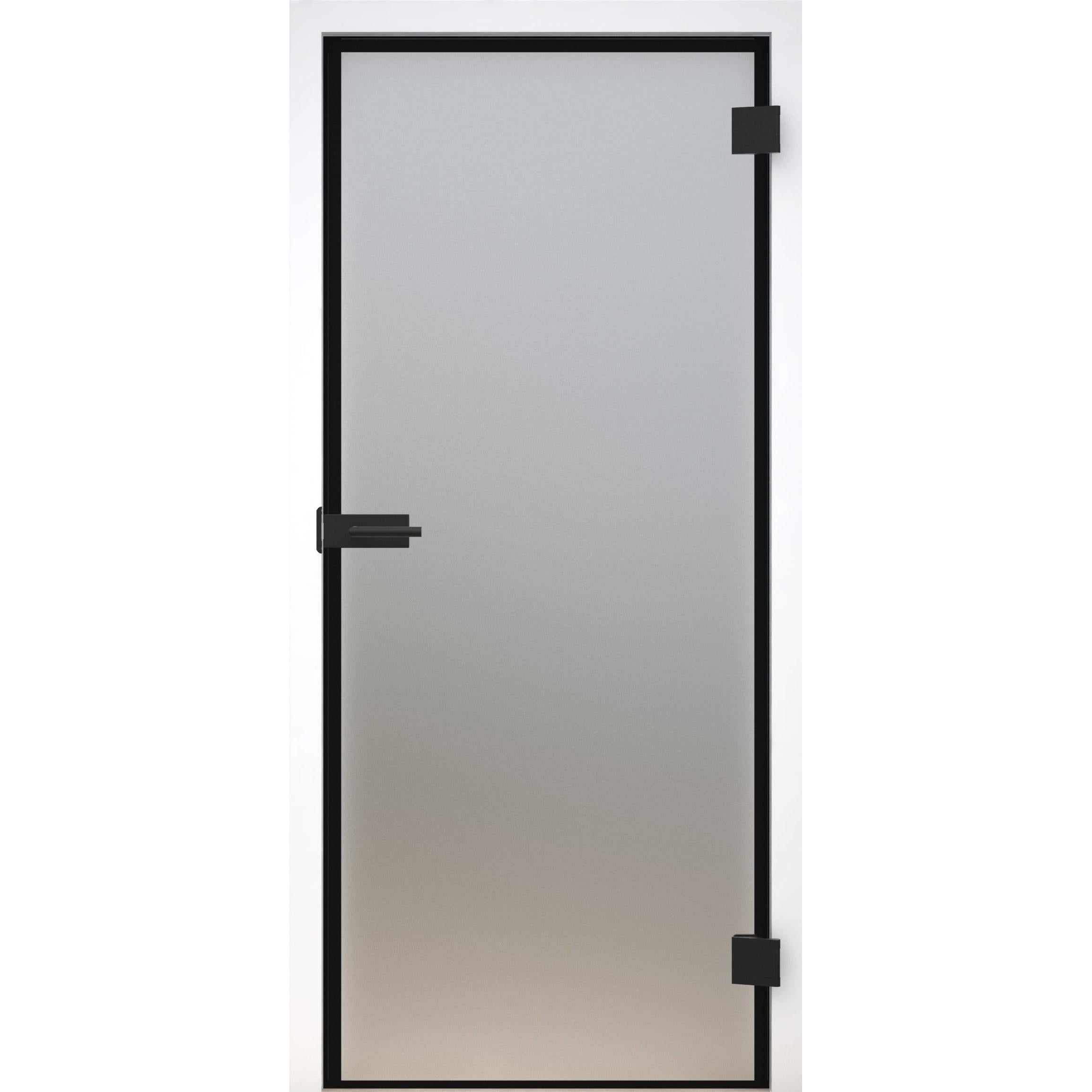 Glastür Loft-Design Modell DS4 satiniert / matt-198,5 x 73,5 cm (Glasmaß 197,2 x 70,9 cm)-rechts-Montario