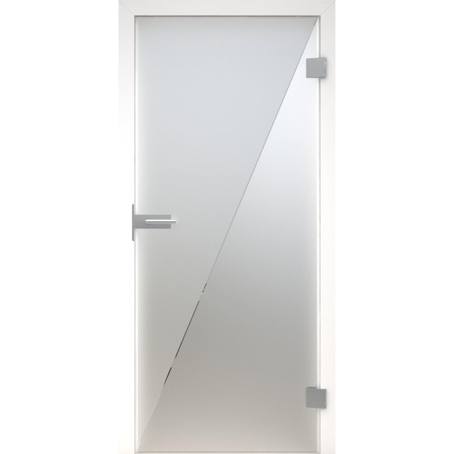 Glastür MattDesign 3D 598 Klarglas-198,5 x 73,5 cm (Glasmaß 197,2 x 70,9 cm)-rechts-Montario