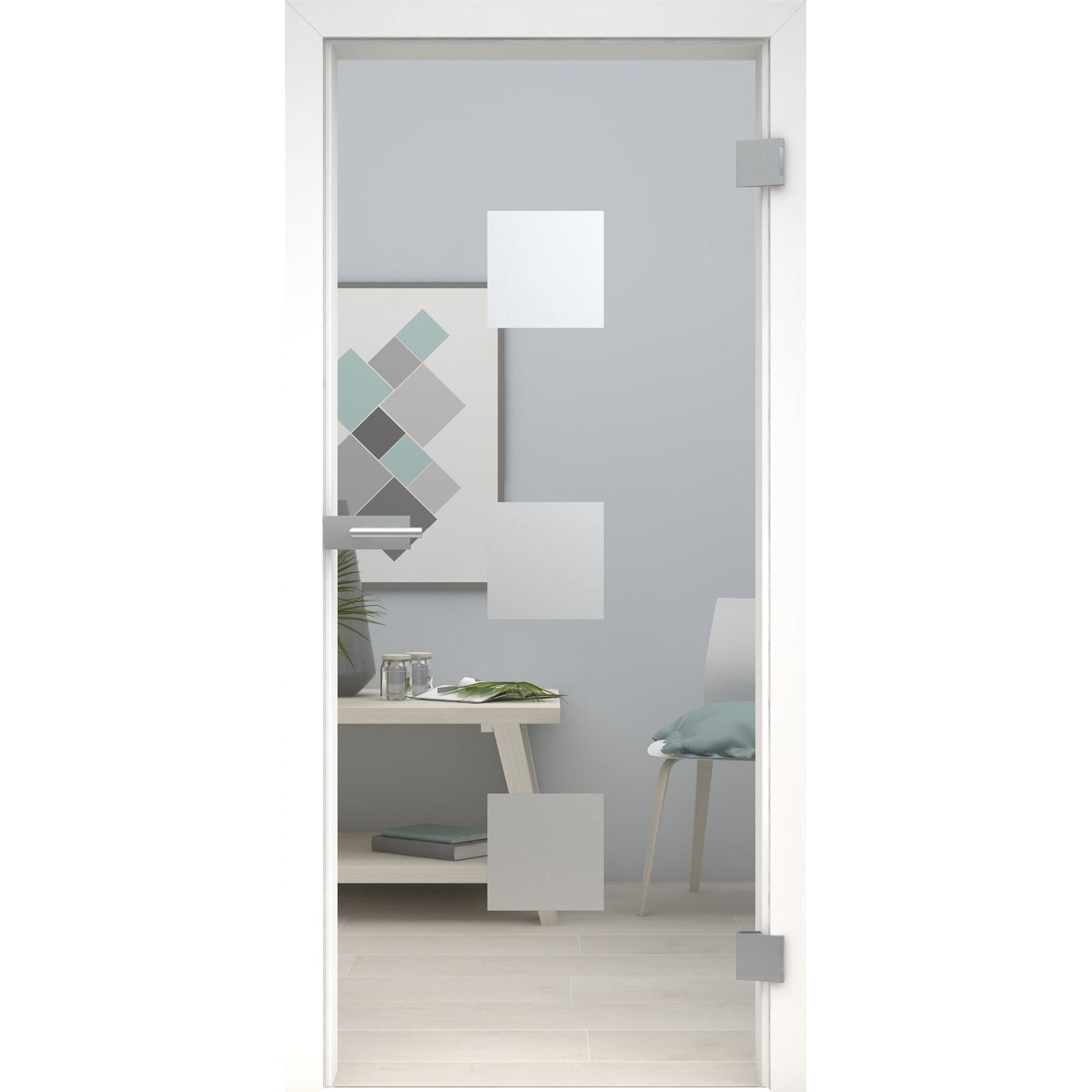Glastür MattDesign 401-U Klarglas-198,5 x 73,5 cm (Glasmaß 197,2 x 70,9 cm)-rechts-Montario